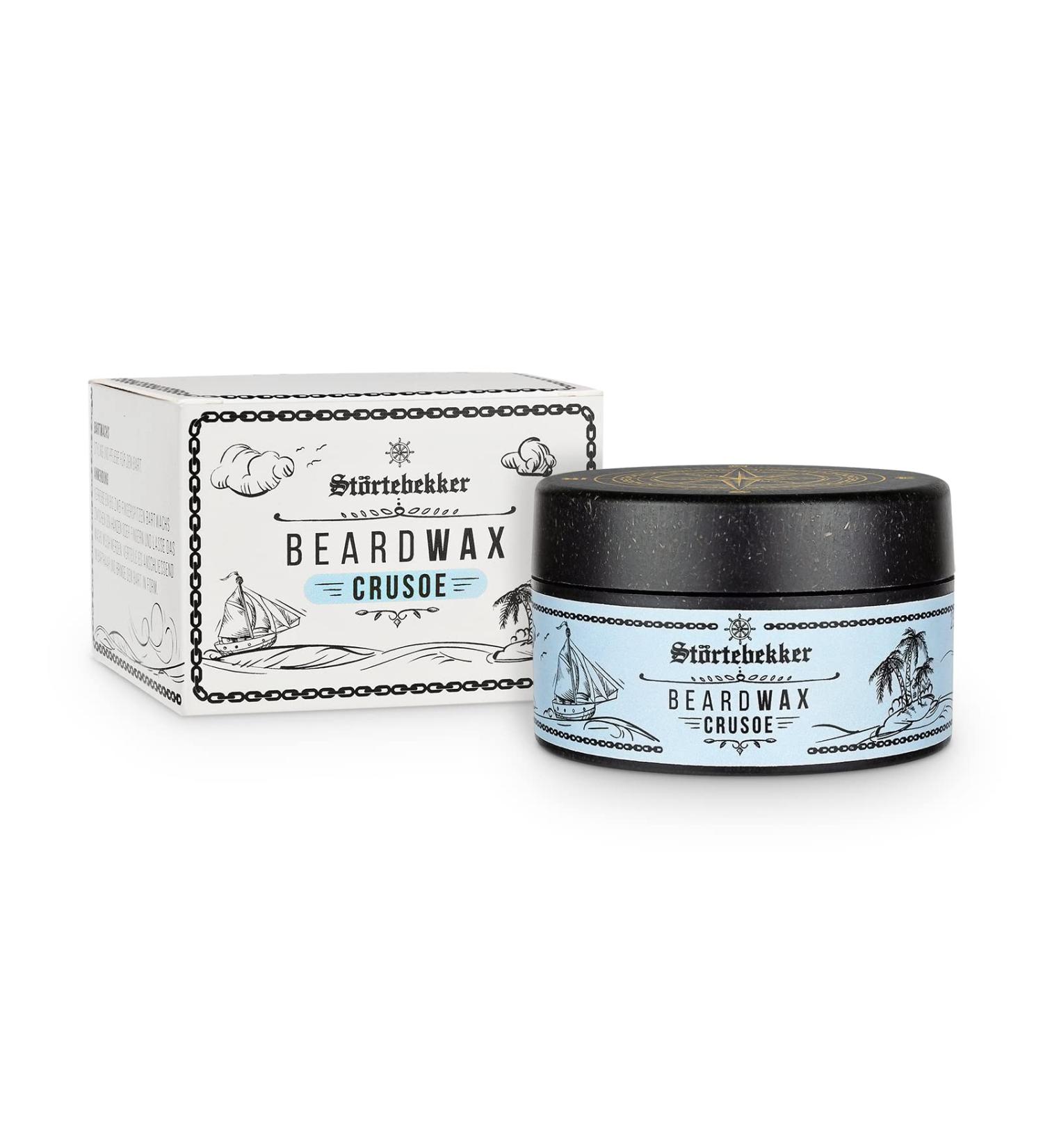 St rtebekker Premium Beard Wax - 50ml Compostable Beard Balm for Men | German Beard Care with Pleasant Fragrance - Buy Online on GoSupps.com