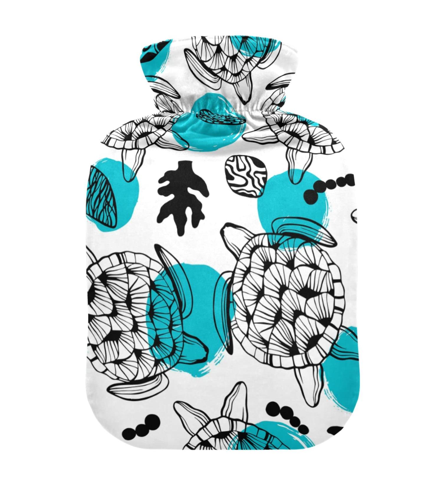 Hot Water Bottles with Turtle Cover | 2L Pain Relief for Cramps Feet & Bed Warmer - International Shipping - Buy Online on GoSupps.com