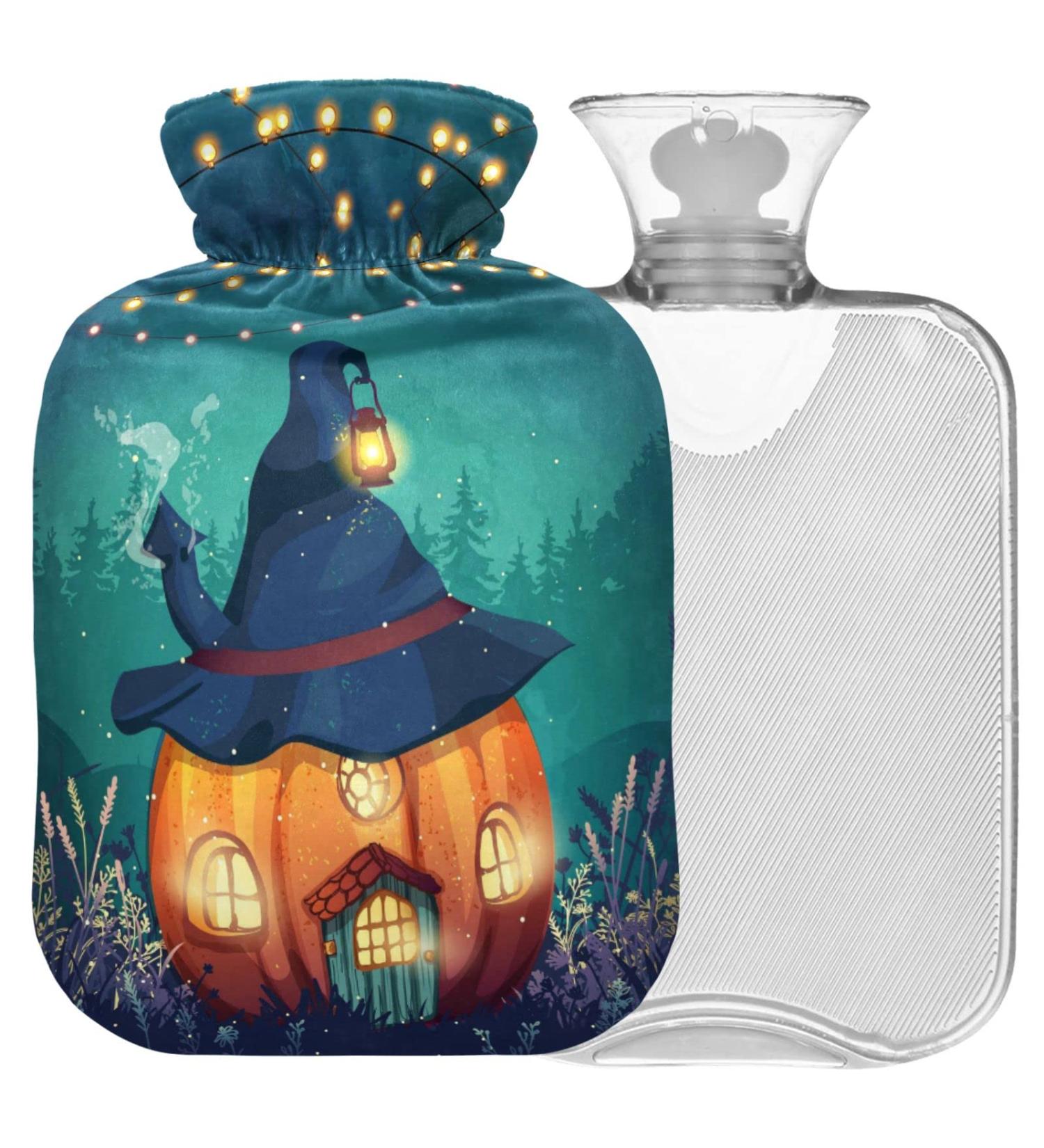 NAANLE Fairy House Punbis 1L Transparent Hot Water Bottle - Handheld Heating Bag for Pain Relief & Cold Therapy - Buy Online on GoSupps.com