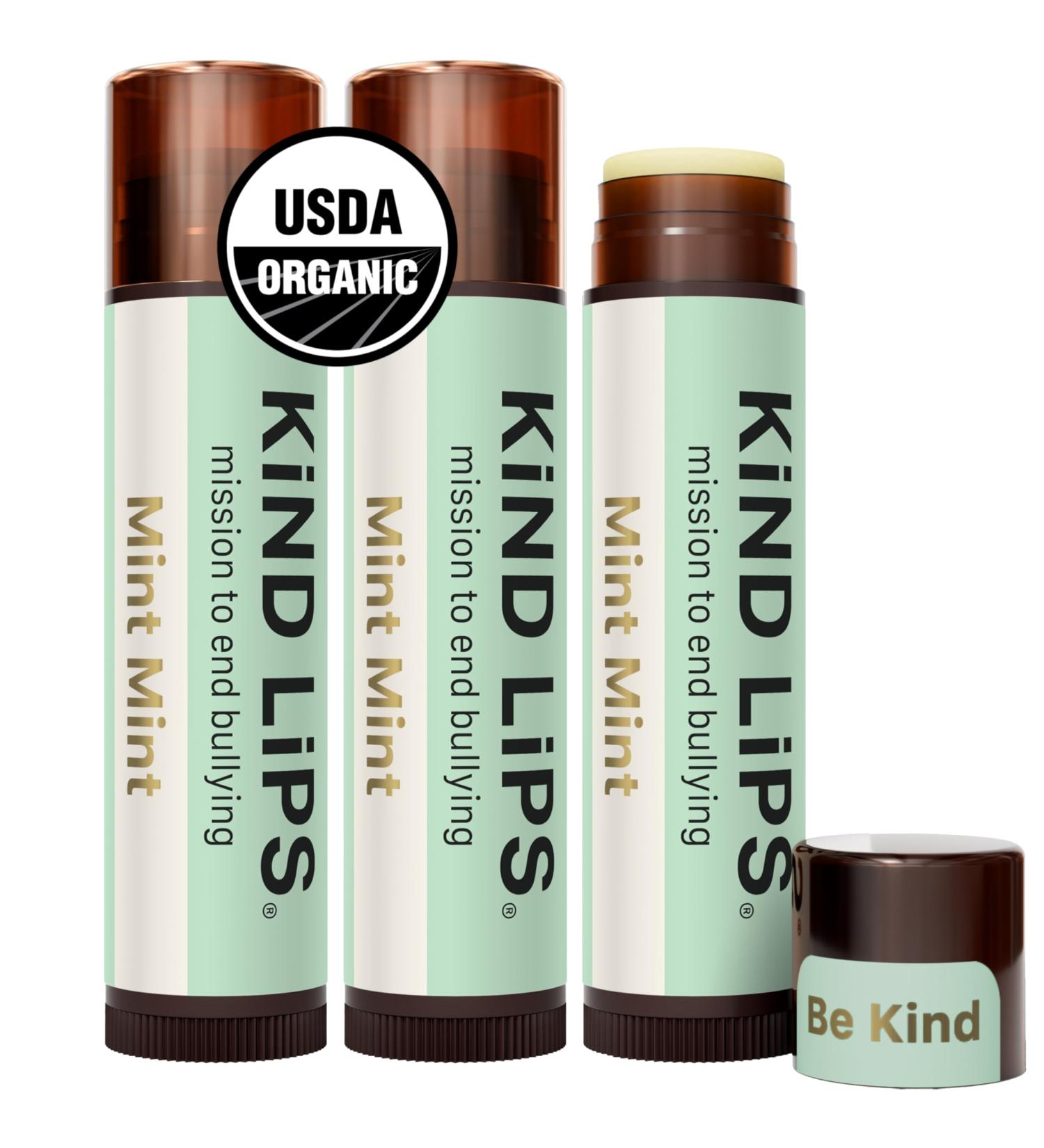 Kind Lips Mint Mint Extra Minty Organic Lip Balm Natural Moisturizing Lip Care 3 Pack Mint Mint 1 Count (Pack of 3) - Buy Online on GoSupps.com