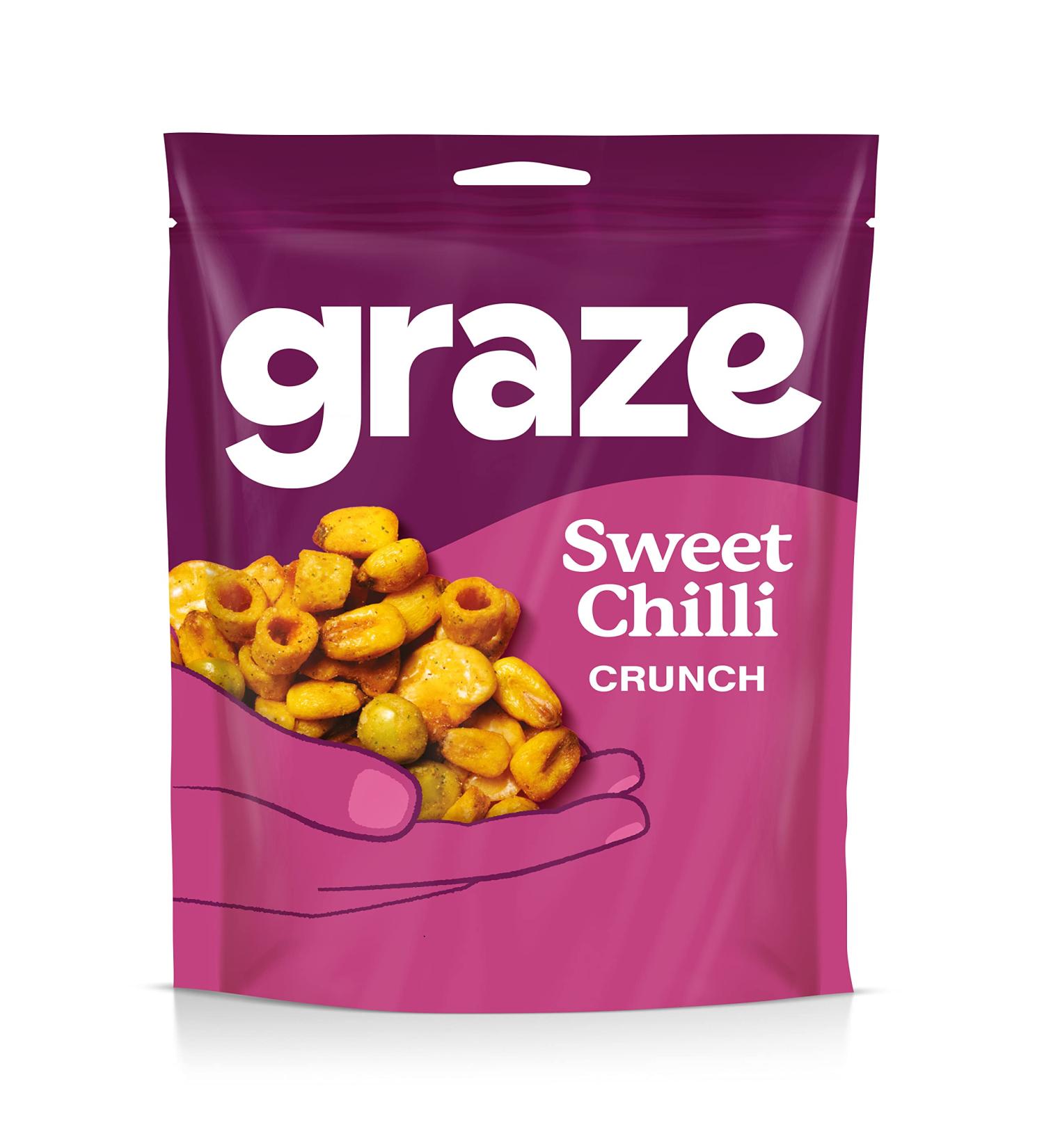 Graze Vegan Sweet Chilli Mixed Sharing Snacks 100g - Delicious Sweet Chilli Flavor - Pack of 1 - Buy Online on GoSupps.com