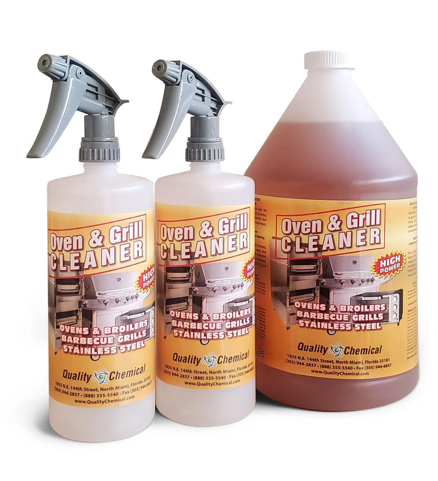 Oven & Grill Cleaner Heavy-Duty / Fast acting & Easy to use / Made in USA / Quality Chemical / 1 Gallon Combo