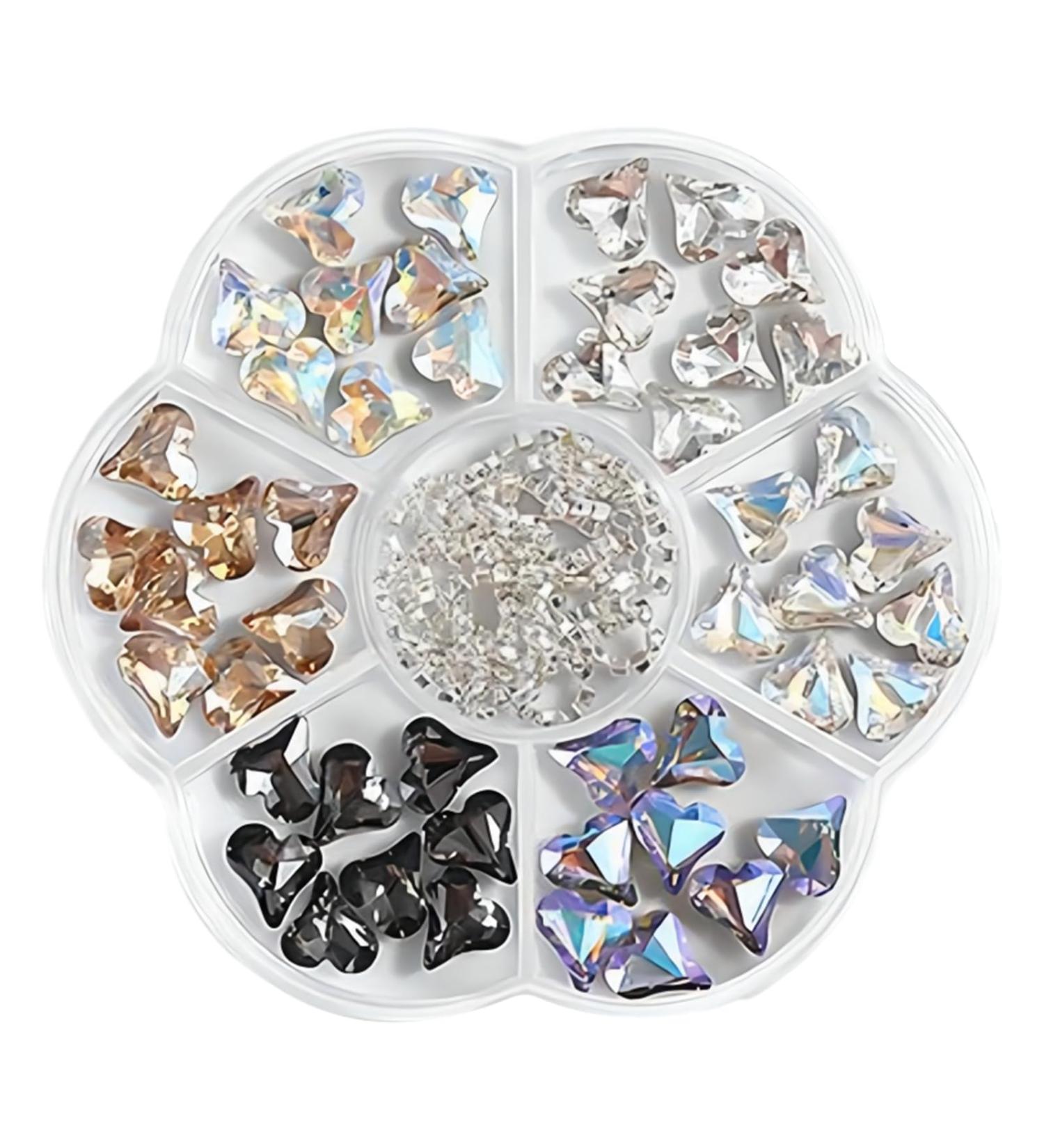 3D Butterfly & Heart Nail Charms | Bear Nail Decorations for DIY Manicure | Unique Nail Art for Women & Girls - Buy Online on GoSupps.com