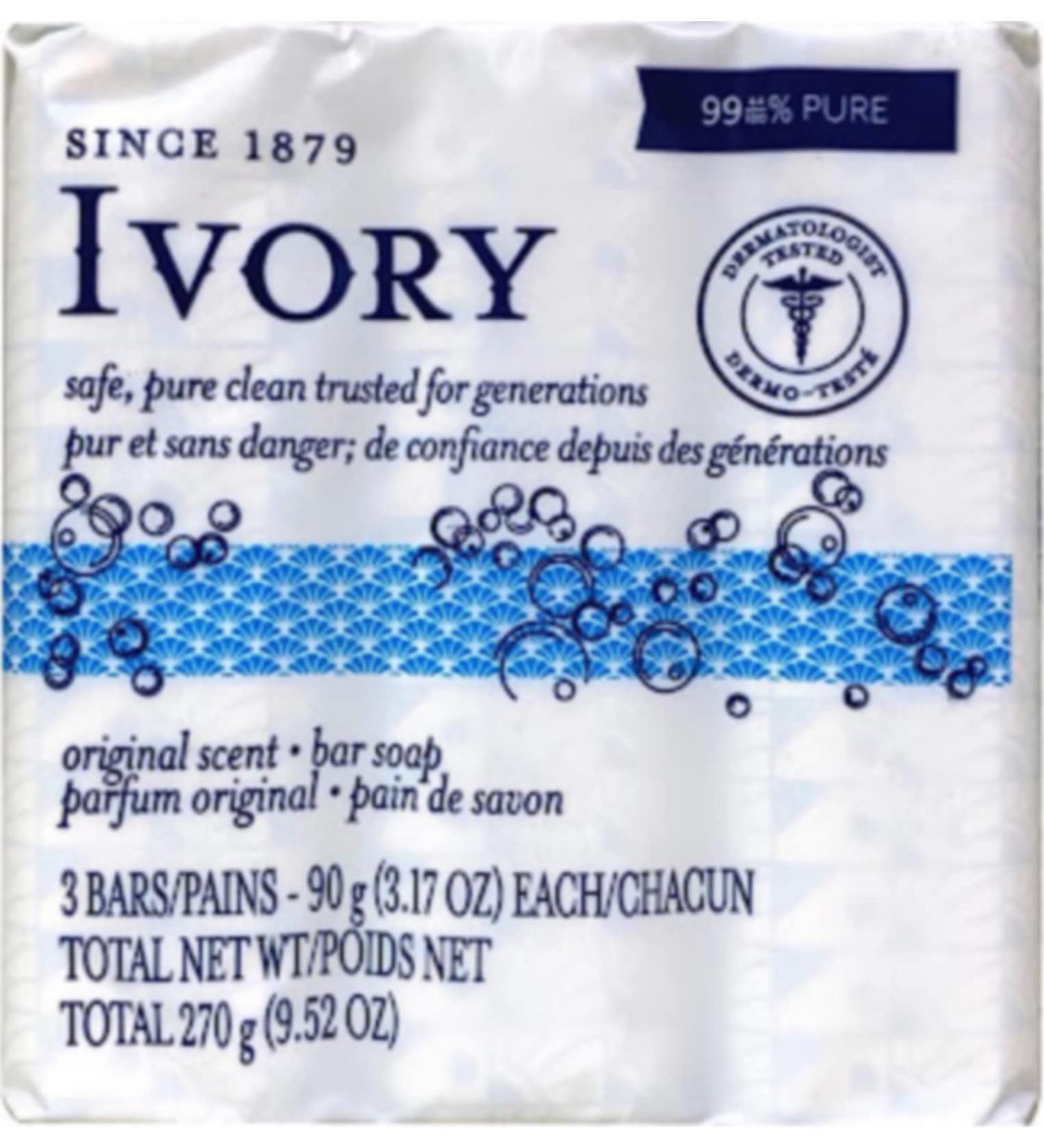 Ivory Original Bar Soap, 3.1 oz - 3 ea