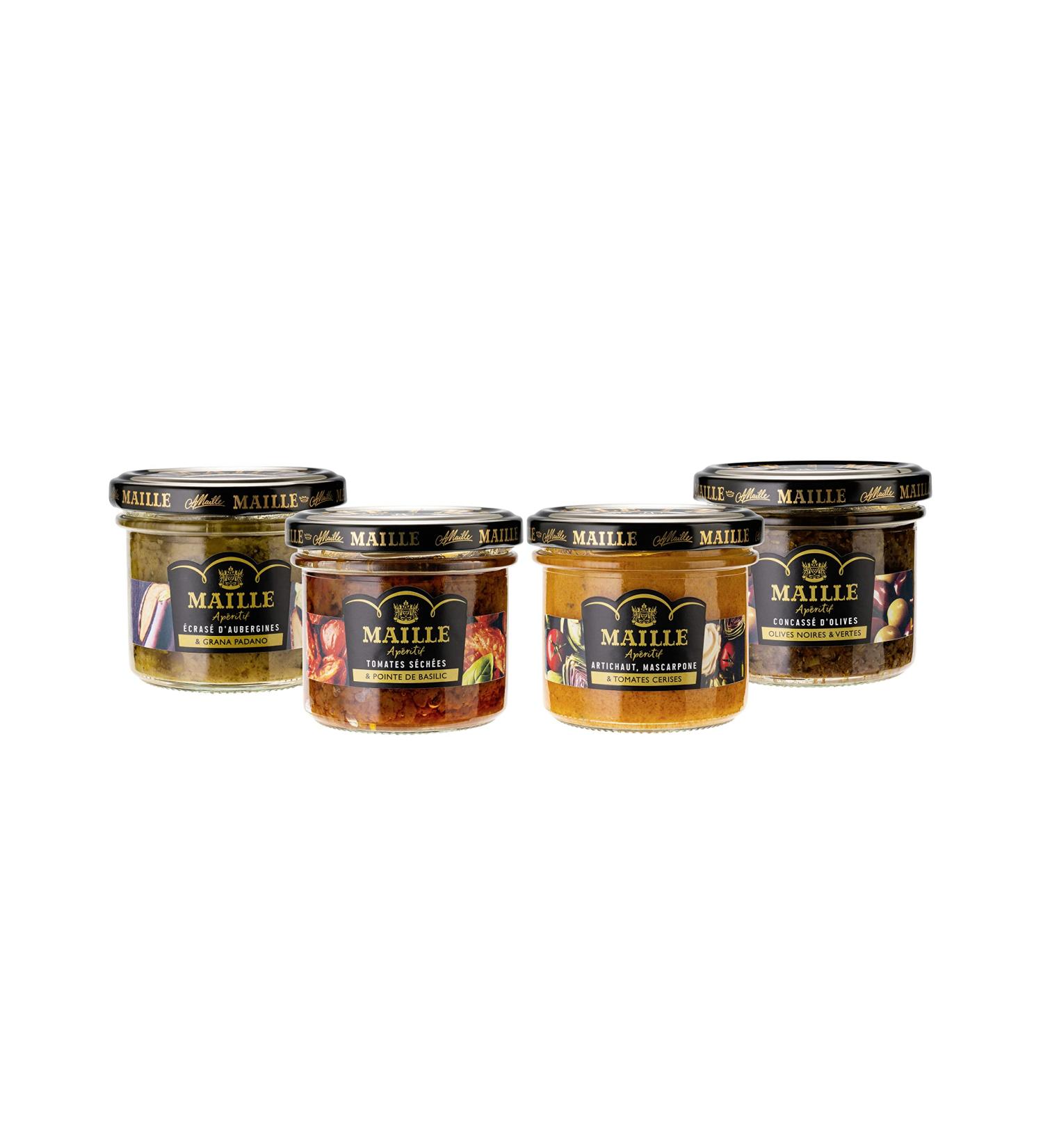 Maille Specialties to spread 4 gourmet spreads Ideal for aperitif original and original flavors (set of 4x95g) - Buy Online on GoSupps.com