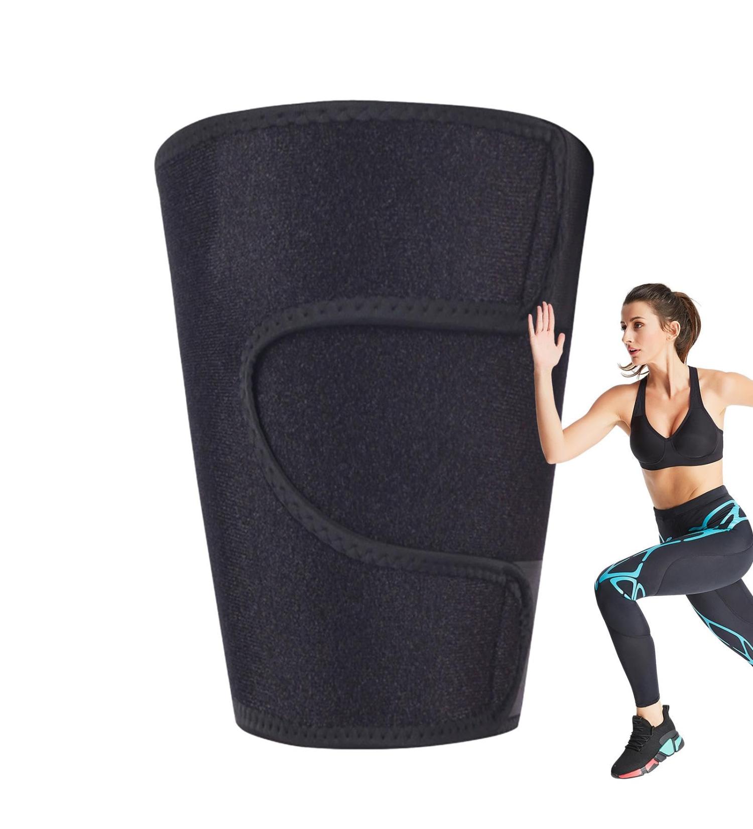 Adjustable Thigh Compression Brace | Ultimate Hamstring Support for Football Basketball & Cycling - Leg Recovery Sleeve - Buy Online on GoSupps.com