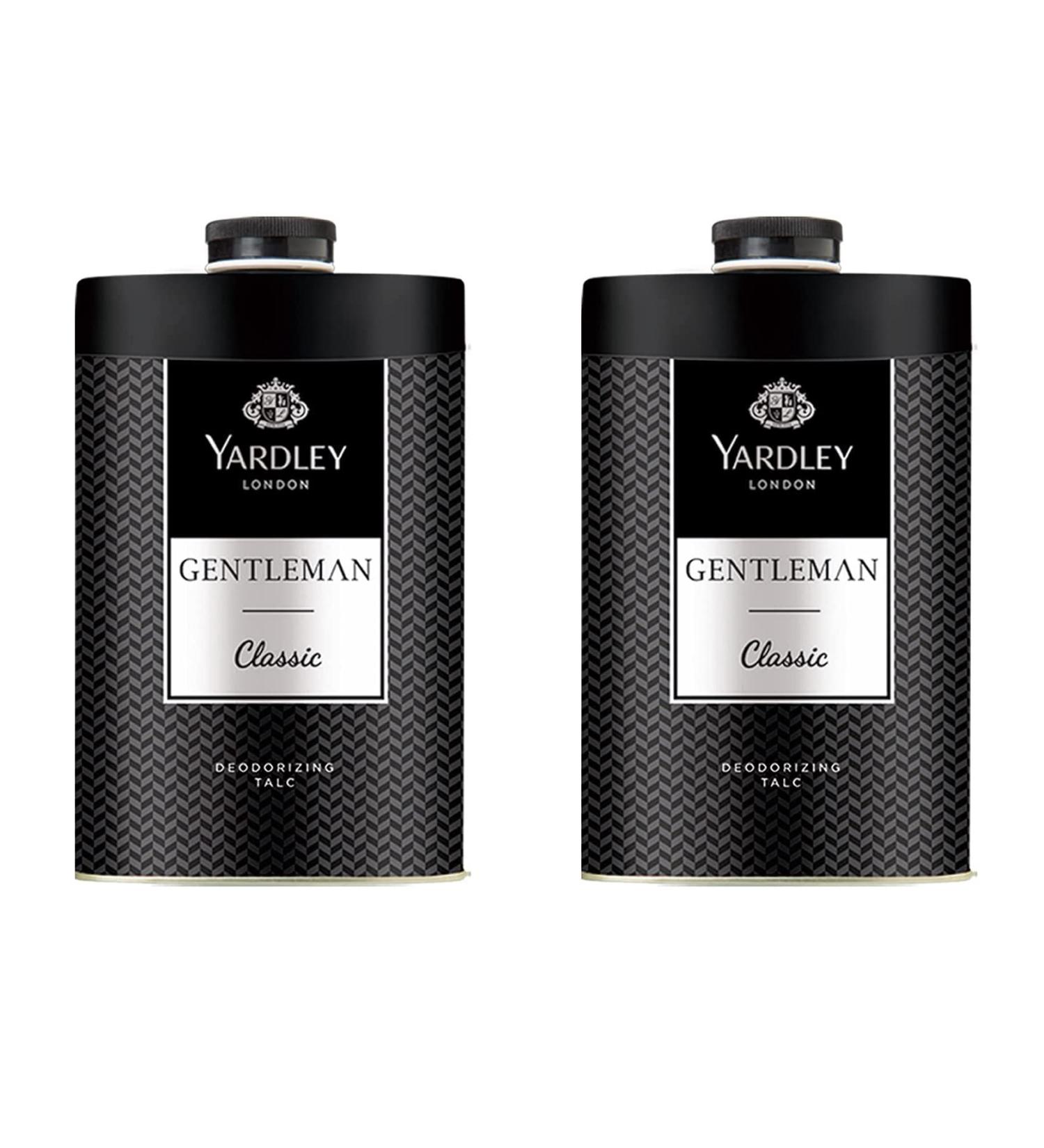 Yardley London Gentleman Classic Talcum Powder 2 x 100g - Luxurious Talc for Men - Buy Online on GoSupps.com