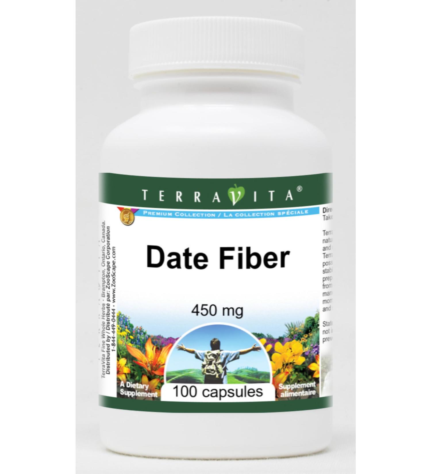 Date Fiber - 450 mg (100 Capsules ZIN: 519937) - Buy Online on GoSupps.com