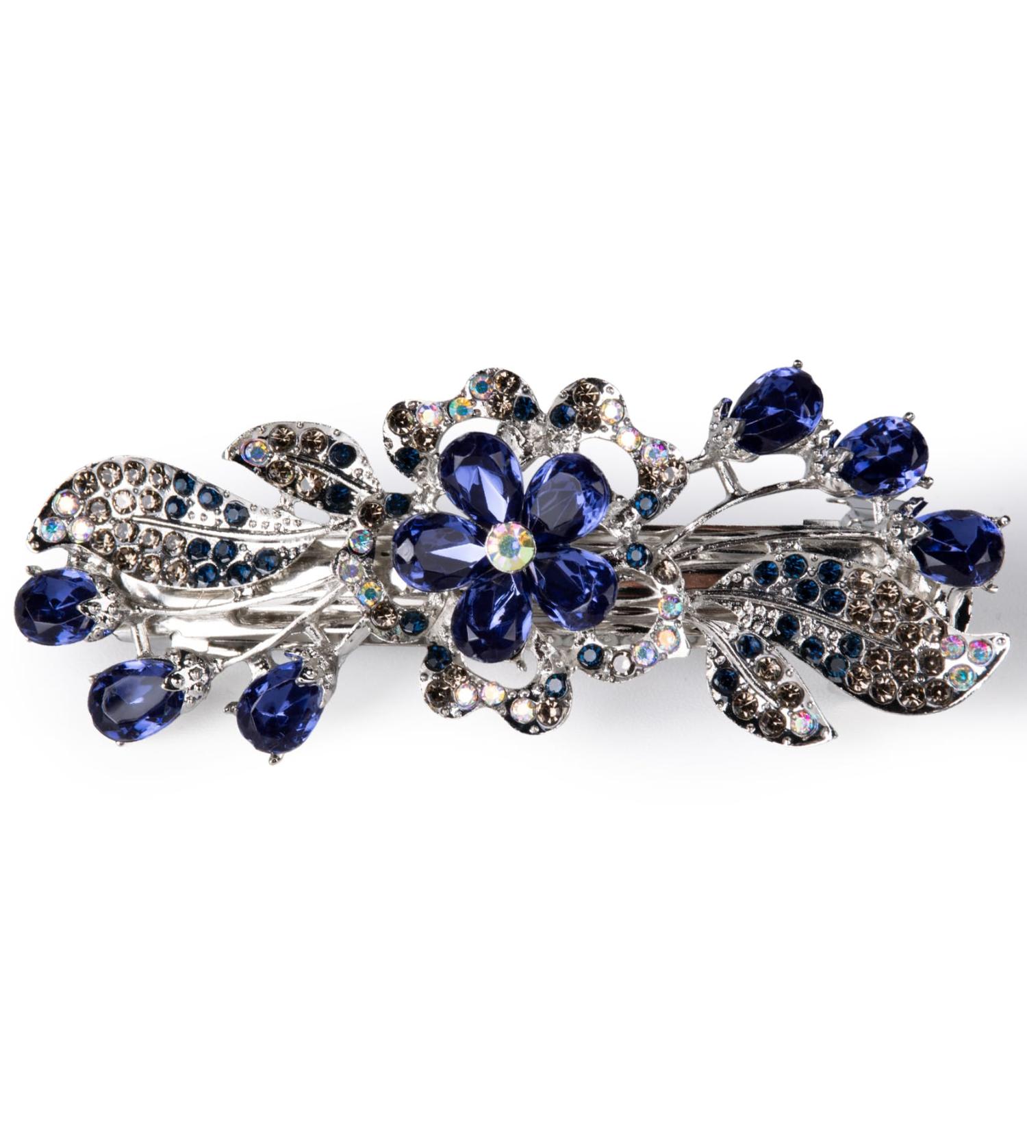 Dalababa Rhinestone Flower Hair Clips for Women - Crystal Bridal Jewelry Party Gifts & Special Occasions (Blue) - Buy Online on GoSupps.com