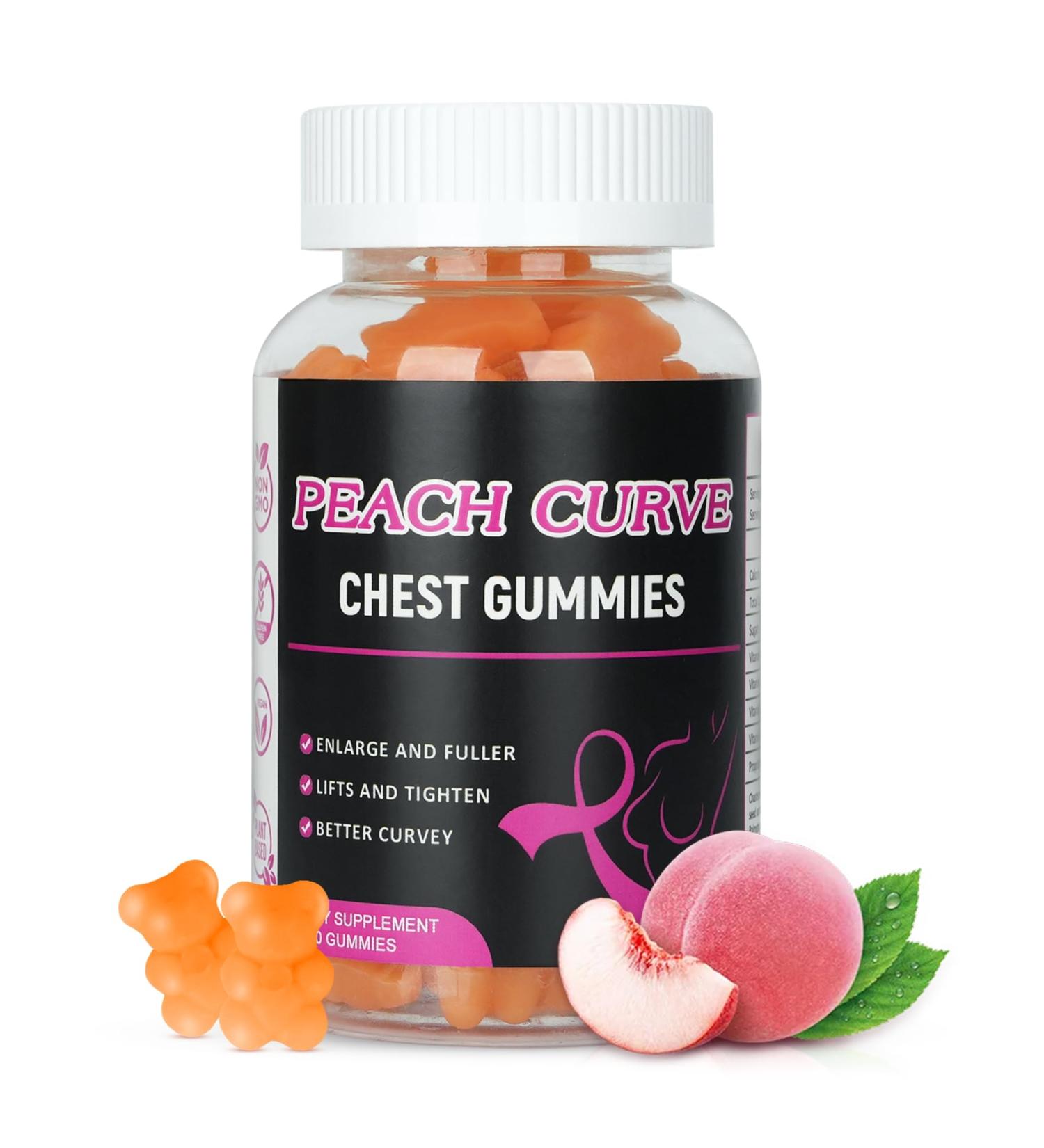Aromlife Chest Gummies for Enhance Confidence Bear Shaped Chest Gummies with Herbal Ingredients 60 Count Peach Flavor Natural BBL Gummy for Women and Men - Buy Online on GoSupps.com