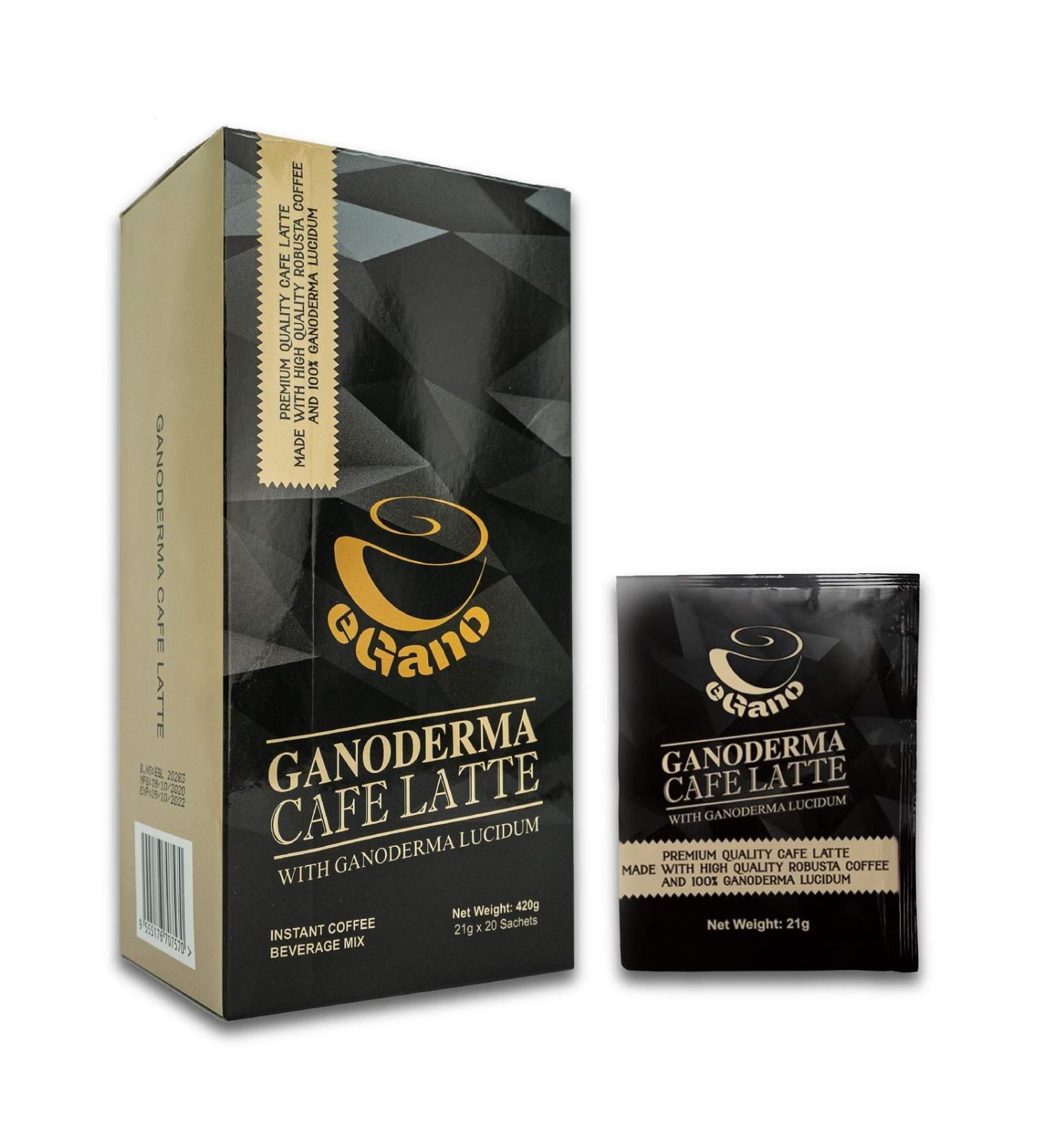 eGano Premium Quality Ganoderma Cafe Latte (20 Sachets x 21g) - Buy Online on GoSupps.com