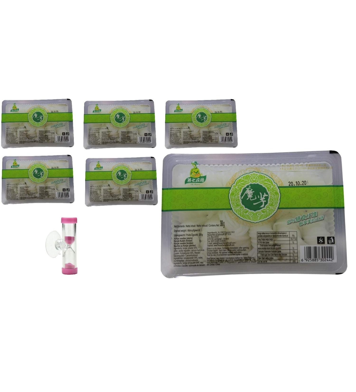  bick.shop Pack of 6 balls of Konjac Shirataki Noodles 360g/200g - Shaped like balls of pasta - Buy Online on GoSupps.com