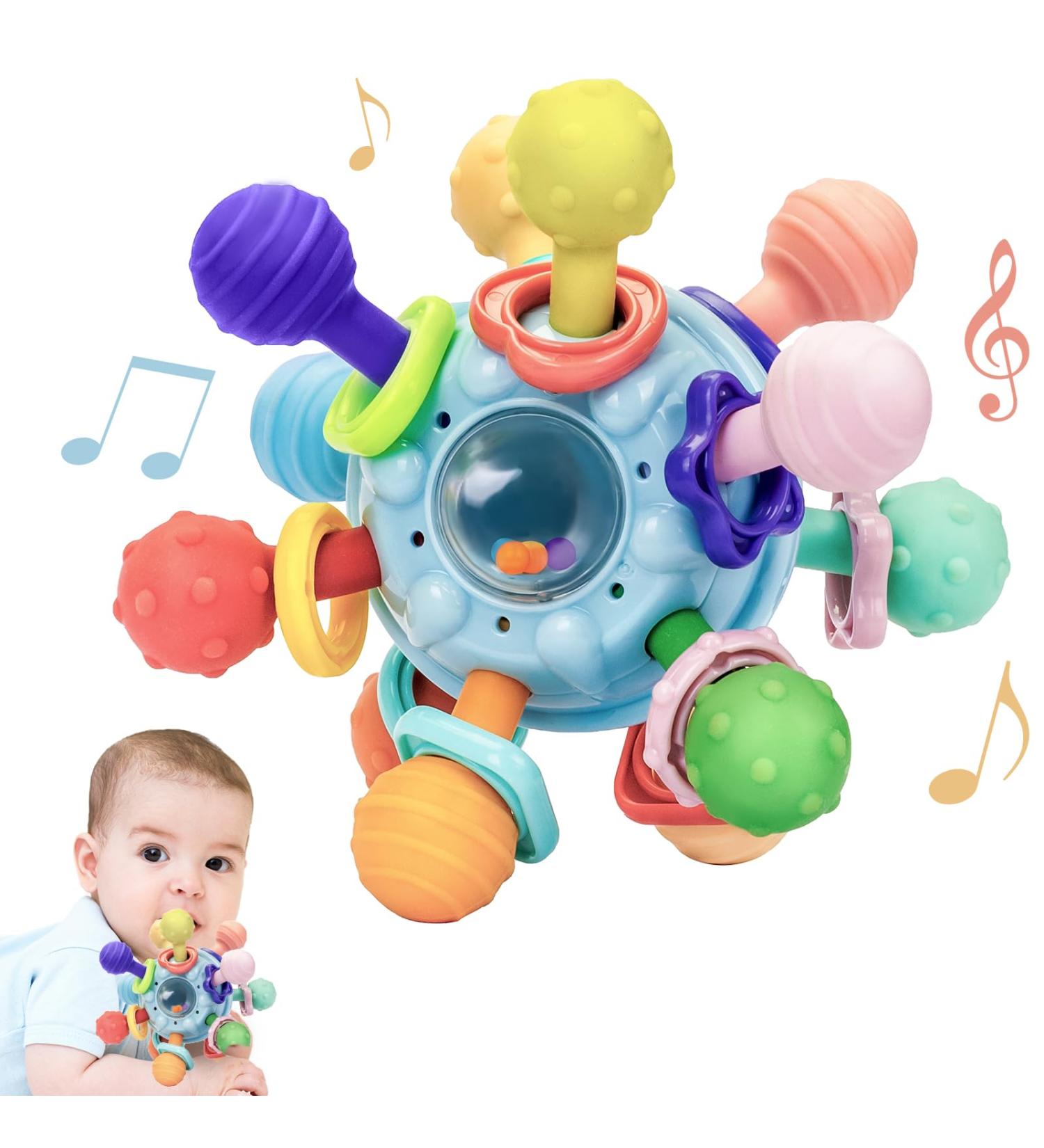 Accevo Bite Ring - Soft Silicone Baby Toy for 3+ Months | Teething Aid & Gripping Gift for Babies 6 Months+ - Buy Online on GoSupps.com