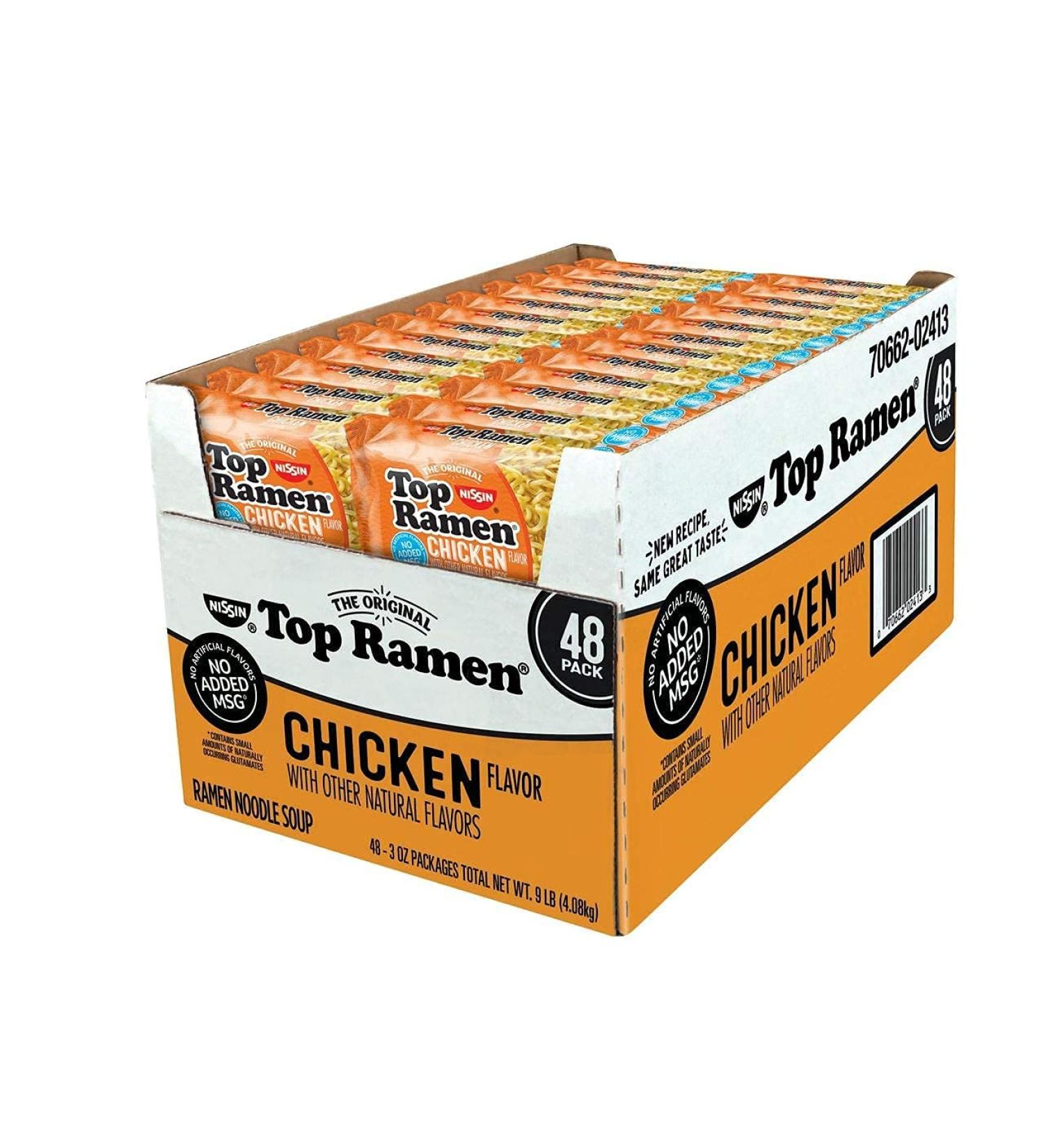 Nissin Hot Original Orange Box 3 Ounce (Pack of 48)
