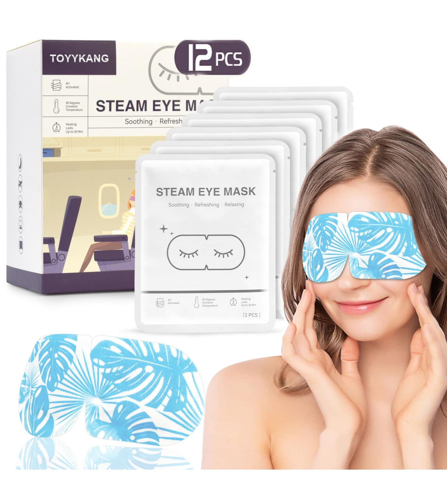 12 PCS Self-Heating Steam Eye Mask for Dry Eyes Relief - Warm and Disposable Sleep Eye Mask with Moist Heating Compress for Puffy, Fatigue, and Tired Eyes - Buy Online on GoSupps.com