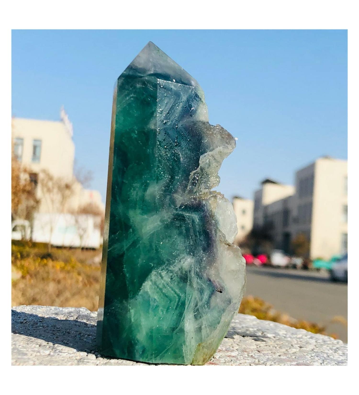 Natural Crystal Rough Natural Fluorite Crystal Tower Decoration Gift Decoration feng Shui 1pc (Size : 400-500g) - Buy Online on GoSupps.com