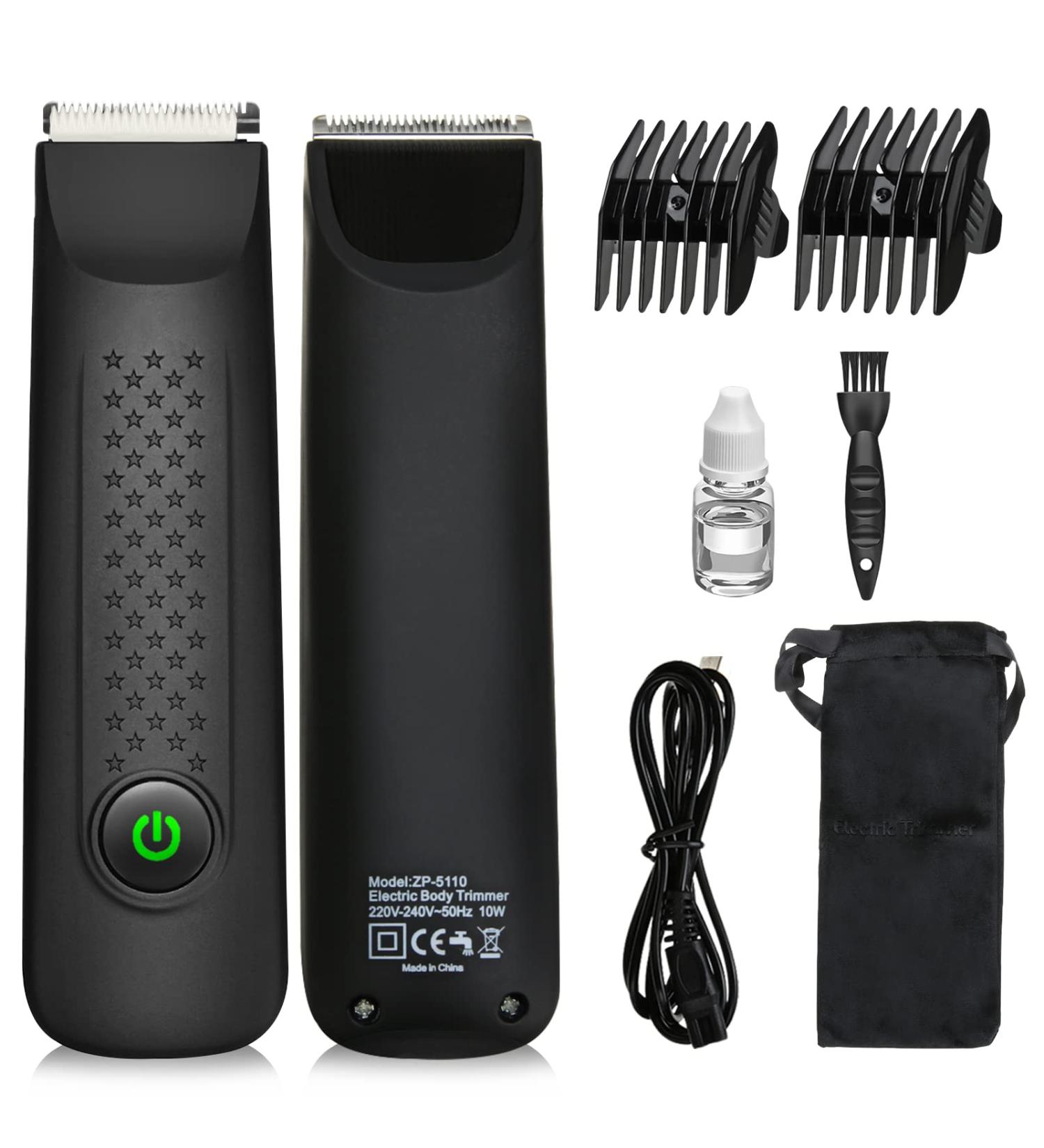 Men's Electric Groin Hair Trimmer & Body Groomer - Waterproof Wet/Dry Clippers for Ultimate Male Hygiene - USB Charging - Buy Online on GoSupps.com