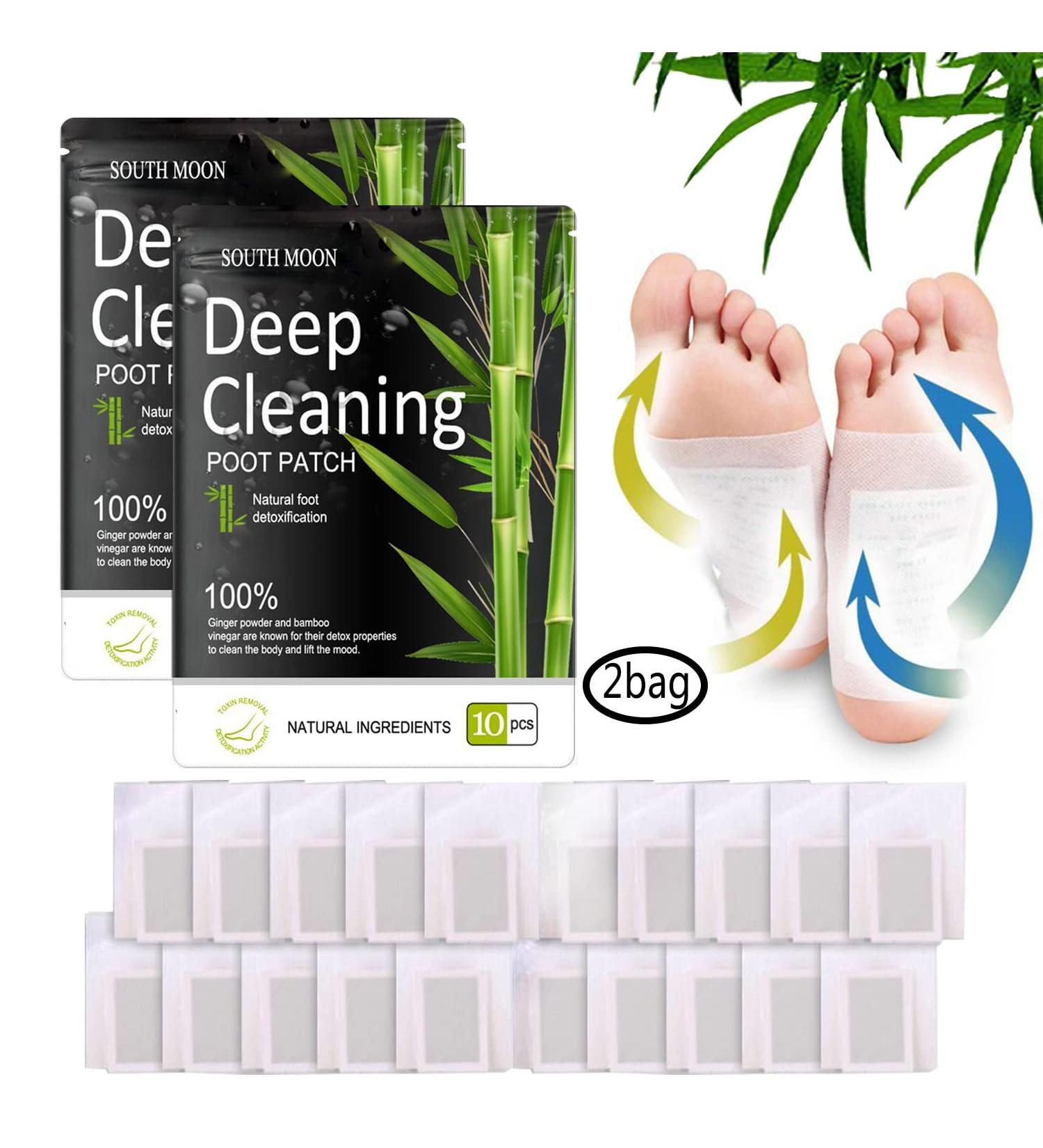 Organic Foot Pads with Bamboo Vinegar and Ginger Powder (20 Pieces) - Promotes Better Sleep and Removes Impurities - Buy Online on GoSupps.com