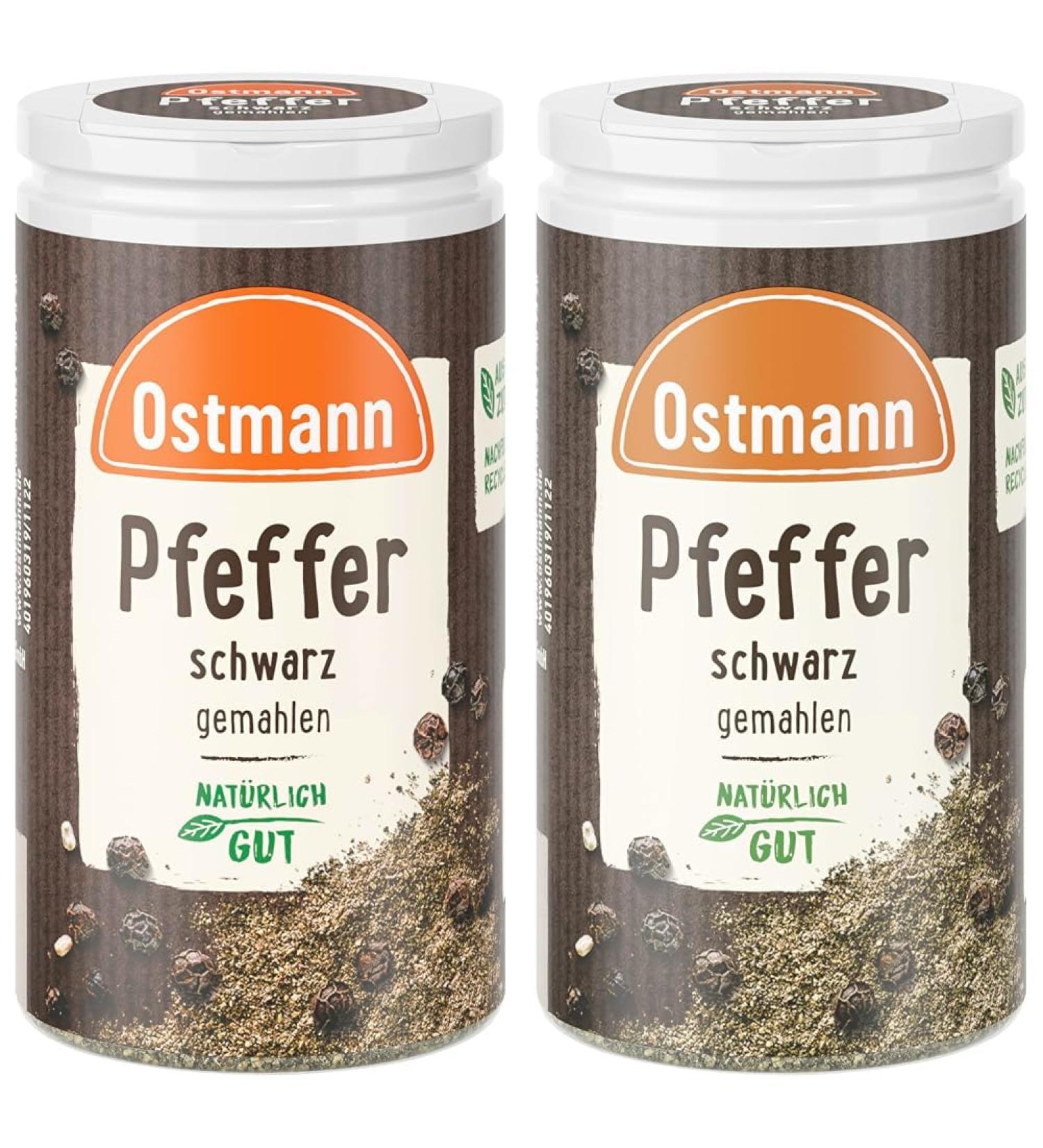 Buy Ostmann Black Pepper Ground 40g - Pack of 2 | Premium Quality | International Shipping - Buy Online on GoSupps.com