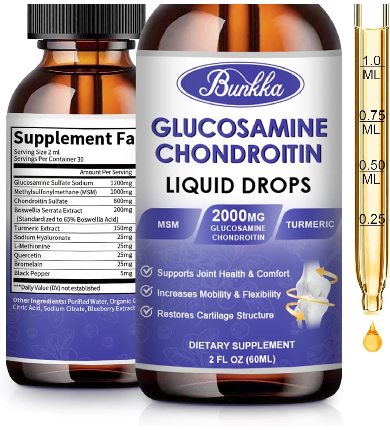 Bunkka Glucosamine Chondroitin - Blueberry - 2 Fl Oz. - Buy Online on GoSupps.com