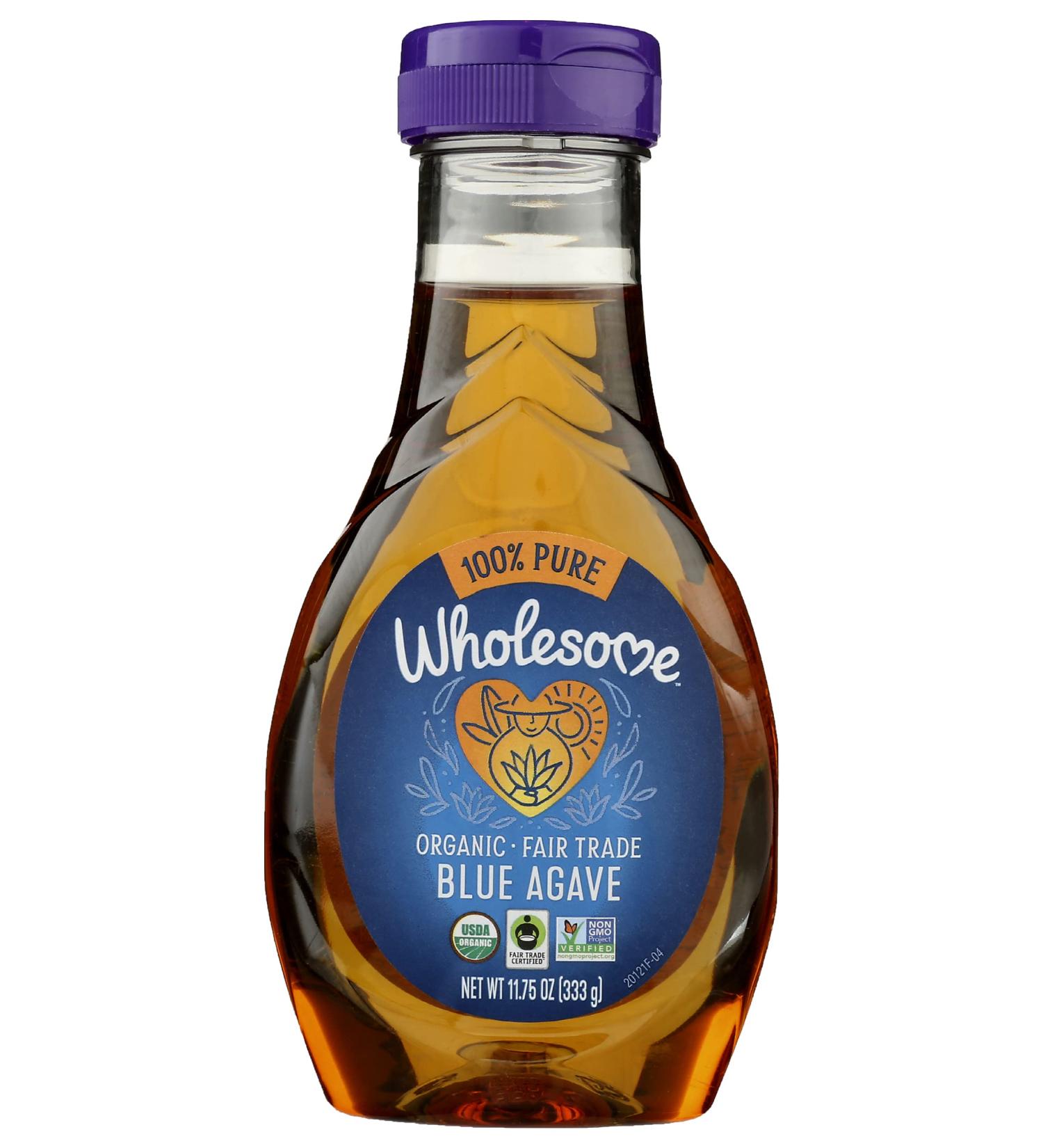 Wholesome Sweeteners Organic Blue Agave Syrup 11.75 oz - Pure Natural Sweetener - Buy Online on GoSupps.com