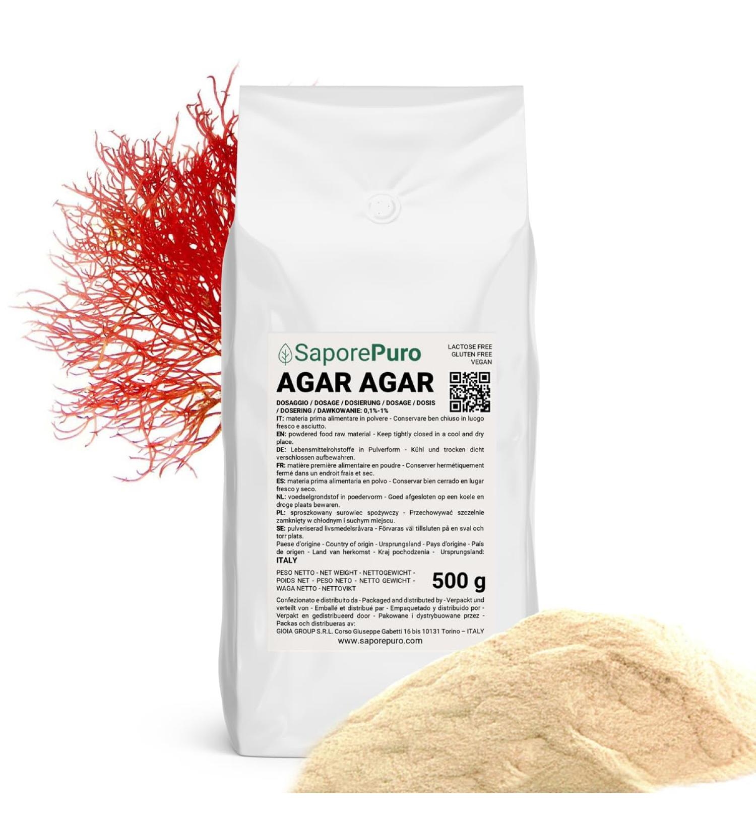 Saporepuro Agar agar 500 gr - powder - Buy Online on GoSupps.com