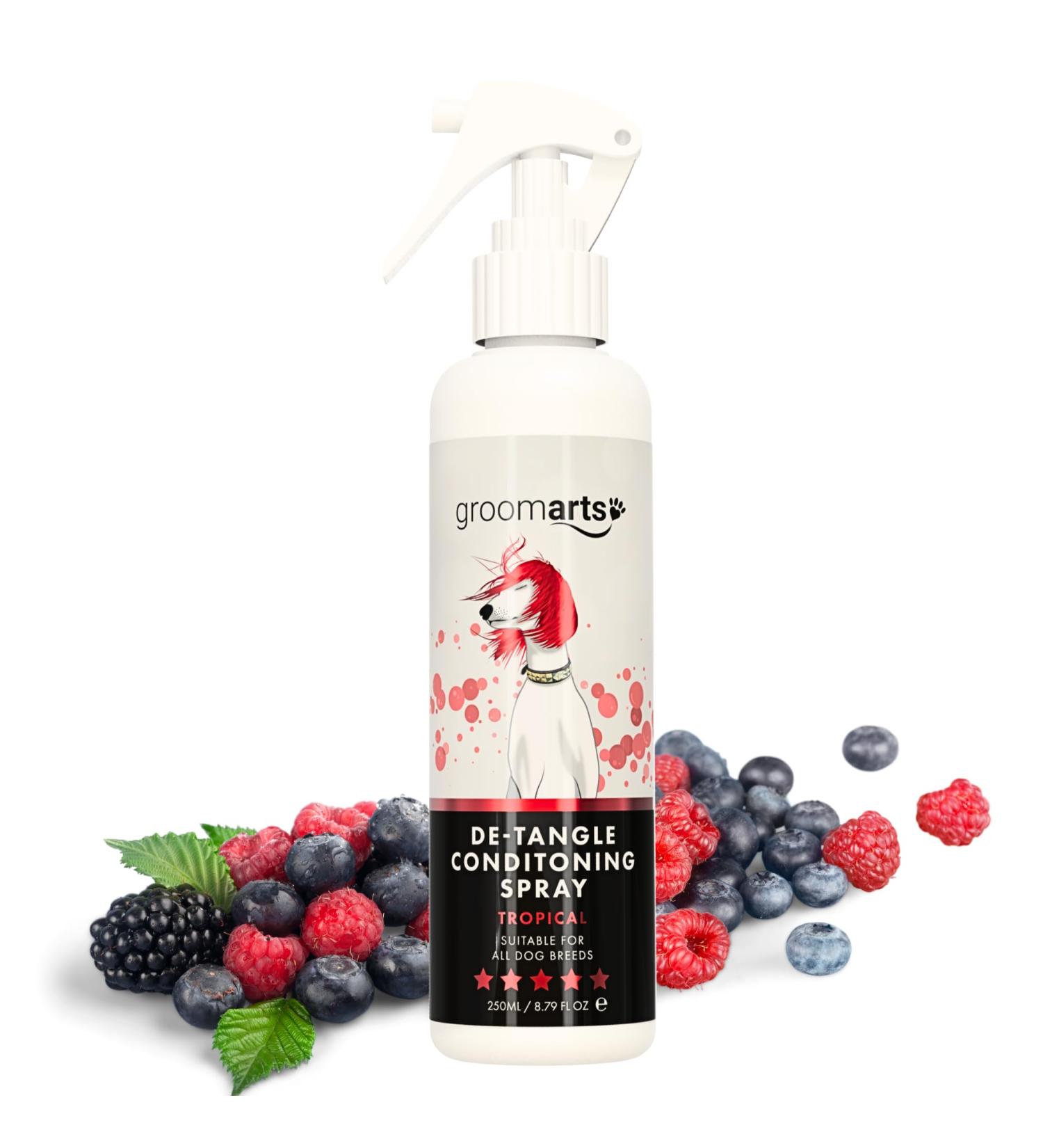 Groomarts Dog Detangler Spray | 2-in-1 Conditioner & Deodorant | Ideal for Pet Owners & Groomers - Buy Online on GoSupps.com