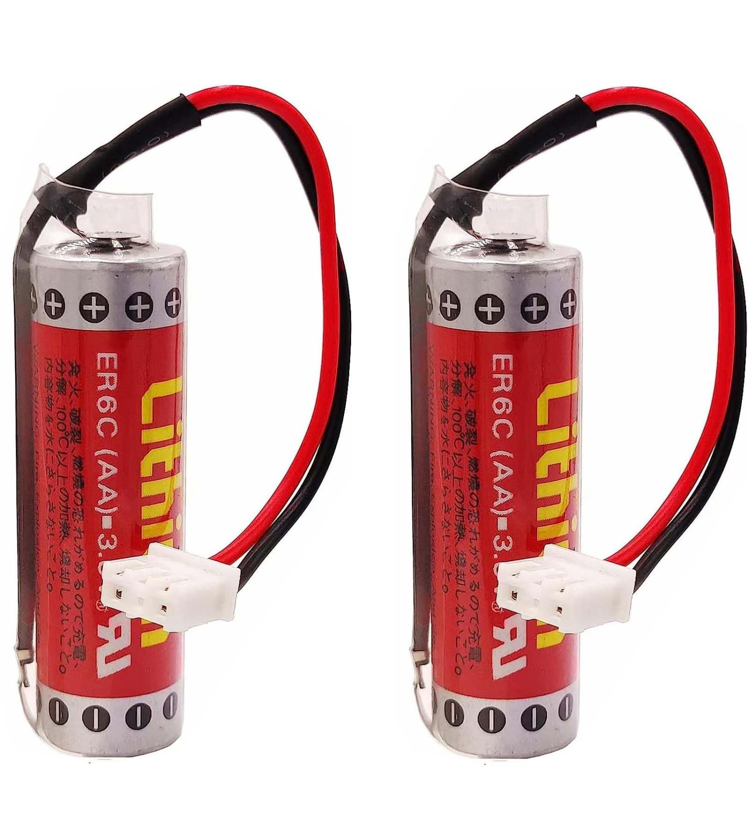 Buy ER6C PLC Battery (2pcs) AA 3.6V 1800mAh with Plug for FX F2-40BL - International Shipping Available - Buy Online on GoSupps.com