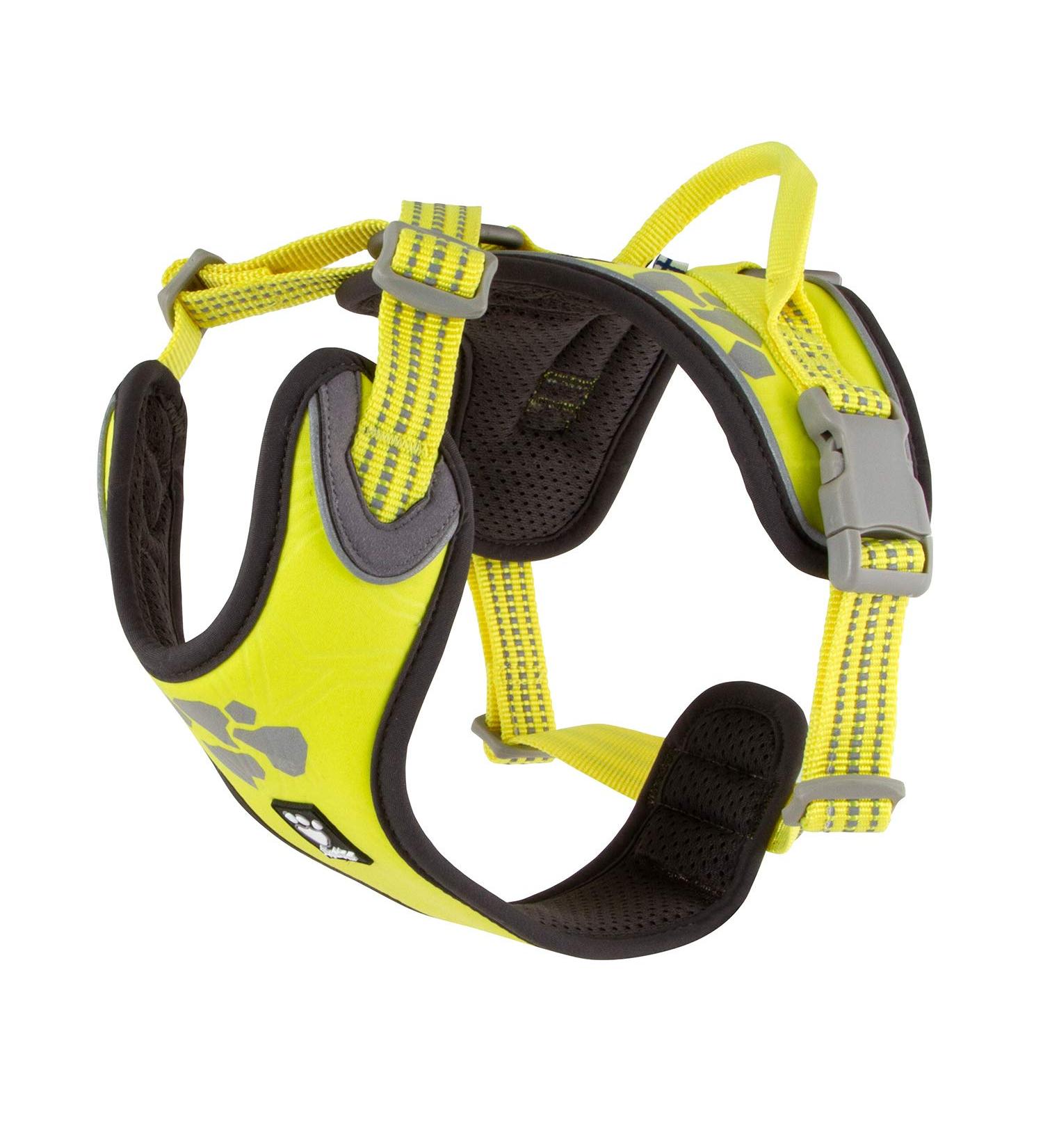 Hurtta Weekend Warrior Dog Harness - Neon Lemon 99-119 cm (39-47 in) | International Shipping Available - Buy Online on GoSupps.com