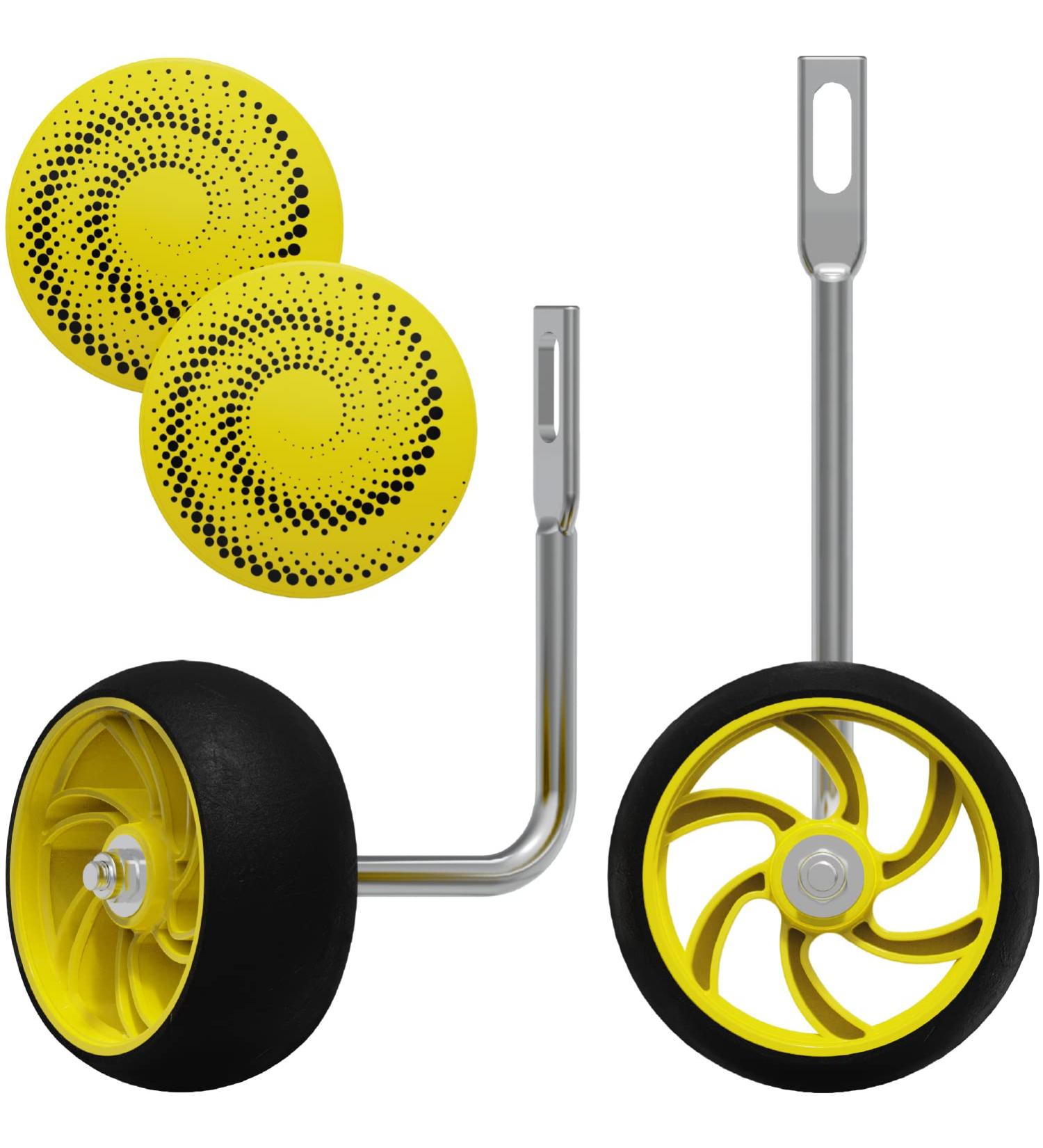 Ultraverse Kids Bike Training Wheels - Wide Silent Wheels - Yellow Kit for 20 Single Speed Bicycles - Stabilizers for Girls & Boys - Buy Online on GoSupps.com