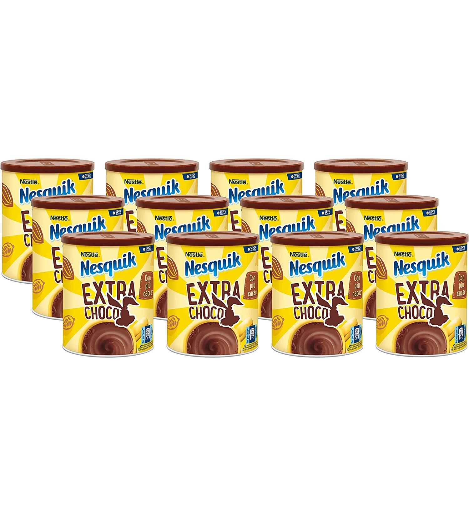 NESQUIK EXTRA CHOCO Soluble Preparation for Drinks Containing Cocoa Reduces Fats 12 Glasses 390 g - Buy Online on GoSupps.com