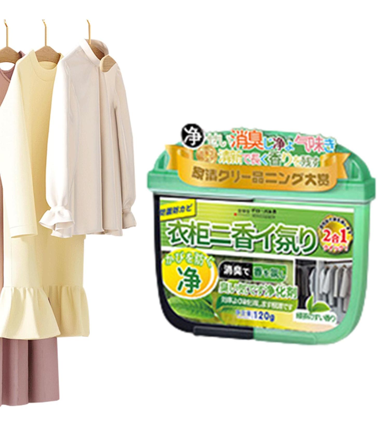 Closet Freshener Odor Eliminator - Closet Smell Freshener | Odor Eliminating & Deodorizing Box Safer Odor Relief for Small Spaces Natural Odor Eliminator Odor Absorbers for Home Dtt green tea - Buy Online on GoSupps.com