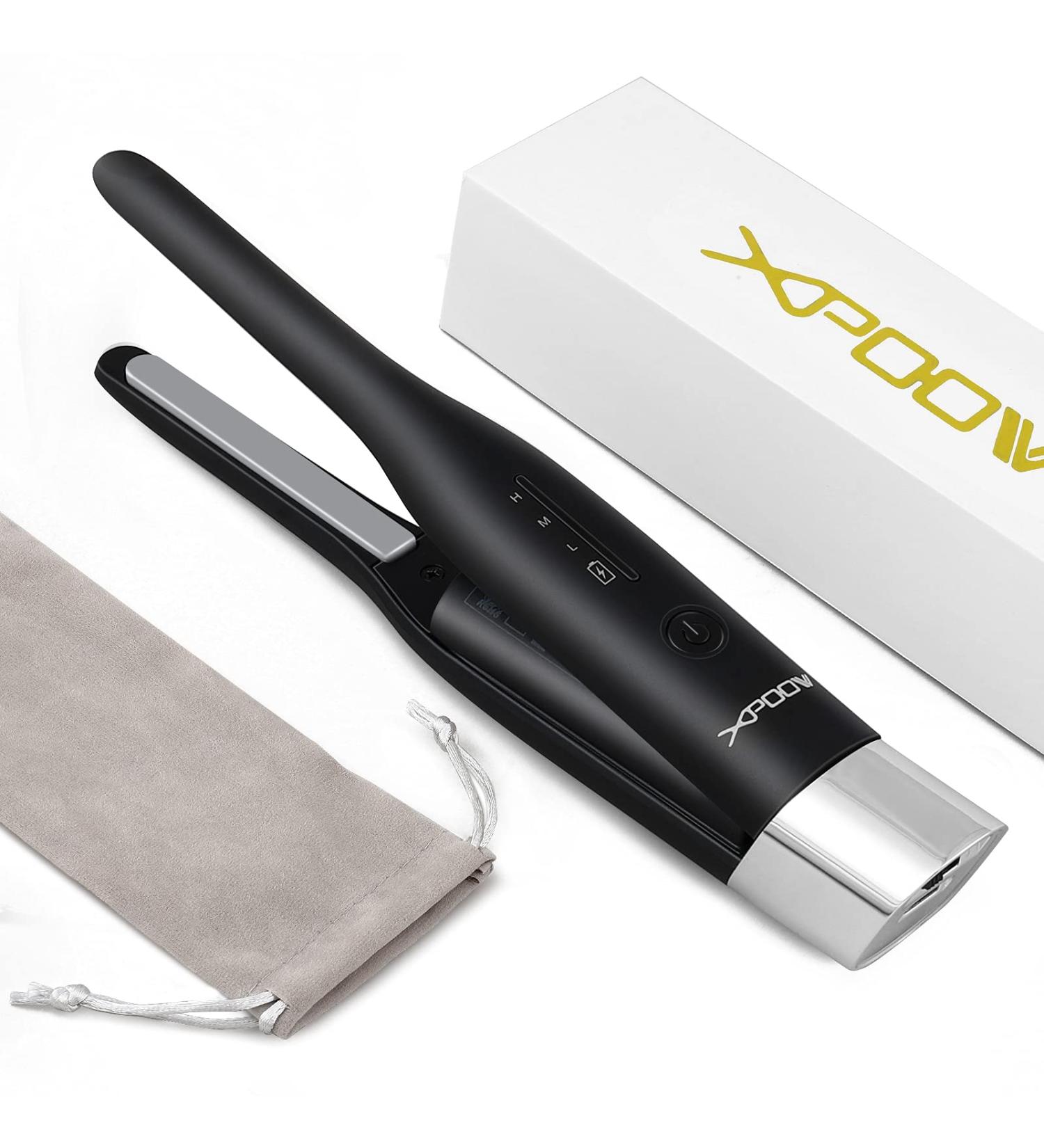 Mini Cordless Hair Straightener Pencil Flat Iron for Short Hair and Pixie Cut - 3/10-Inch Plate - Easy to Use and Carry - Beard Straightener - Black (Upgrade) - Buy Online on GoSupps.com