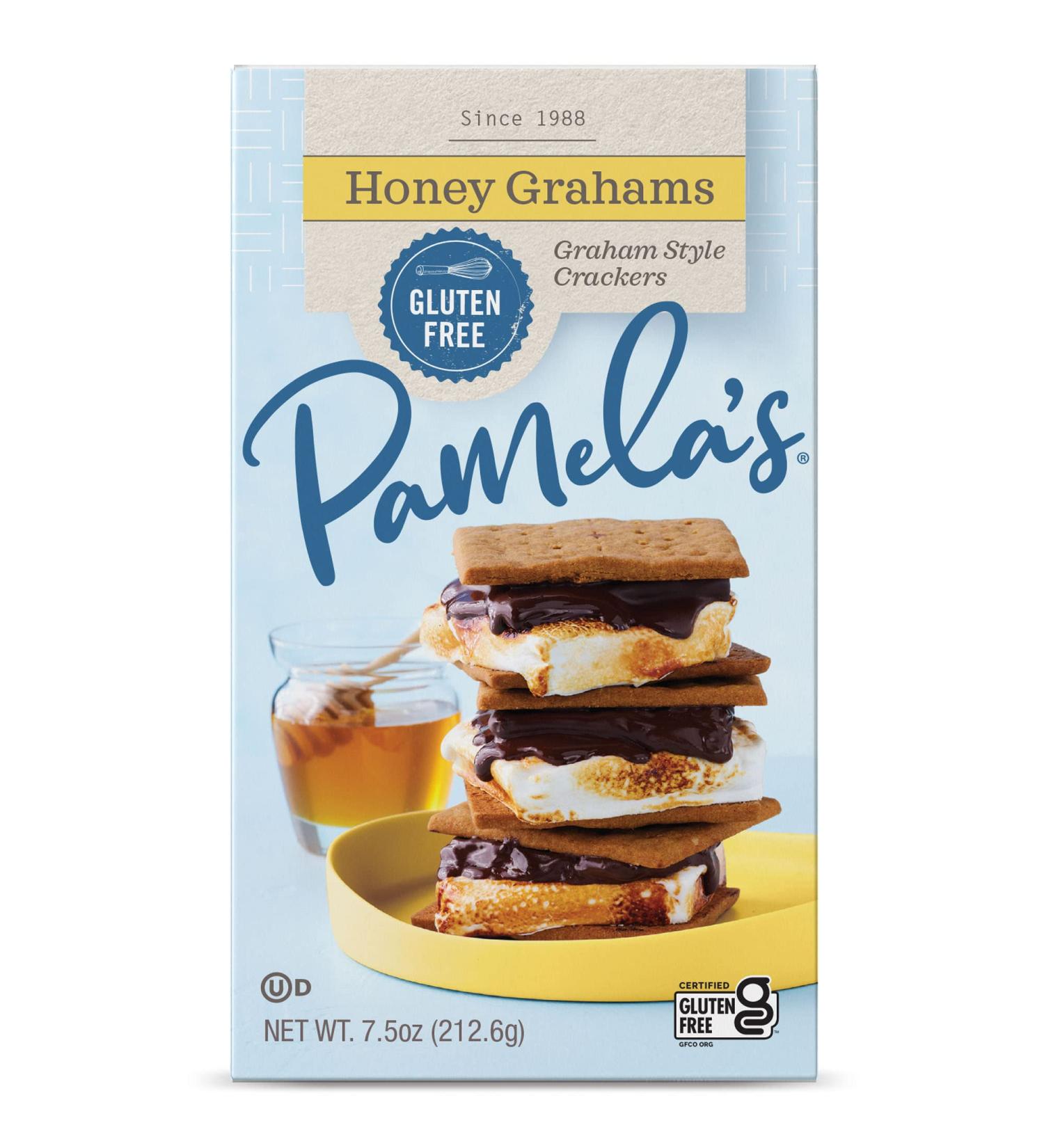 Pamela's Products Gluten Free Honey Graham Crackers 7.5 oz (Pack of 6) - Buy Online on GoSupps.com