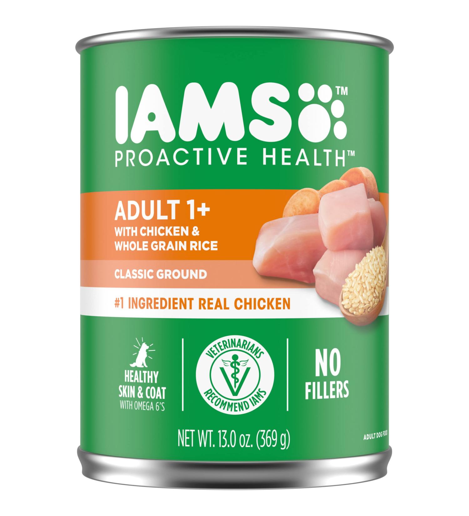 IAMS PROACTIVE HEALTH Wet Dog Food 12x13 oz. Cans - Chicken & Rice Pate - Buy Online on GoSupps.com