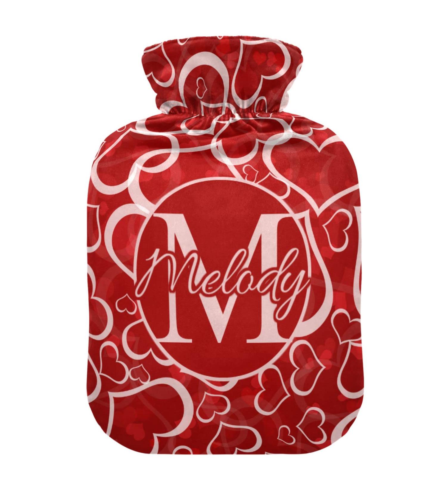 Personalized Valentine's Day Heart-Shaped Hot Water Bottle 1L | Custom Pain Relief & Warmers for Feet & Bed | Ideal for Arthritis - Buy Online on GoSupps.com