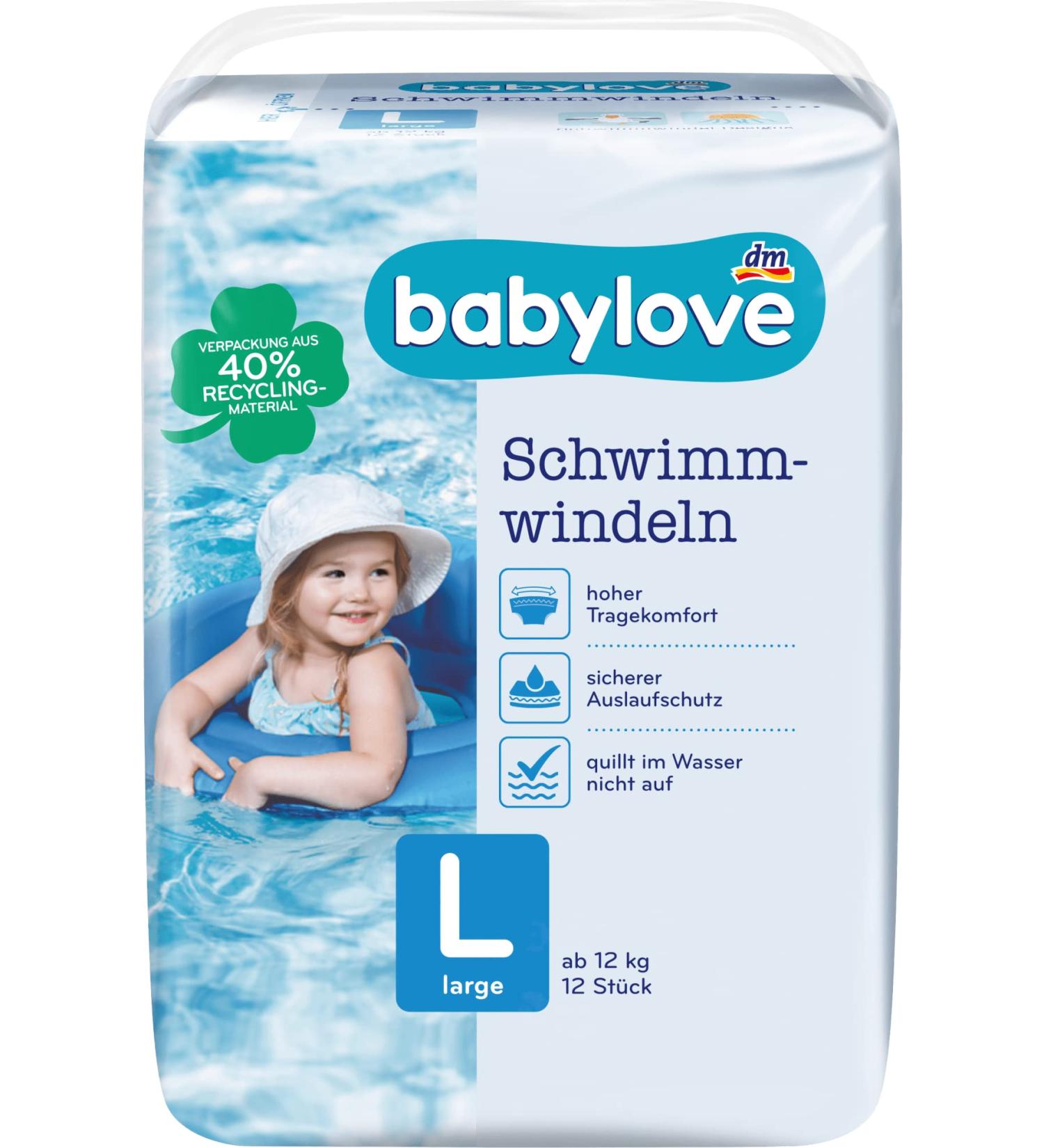 babylove swim diapers size L from 12 kg 1 x 10 St L (10 pieces)