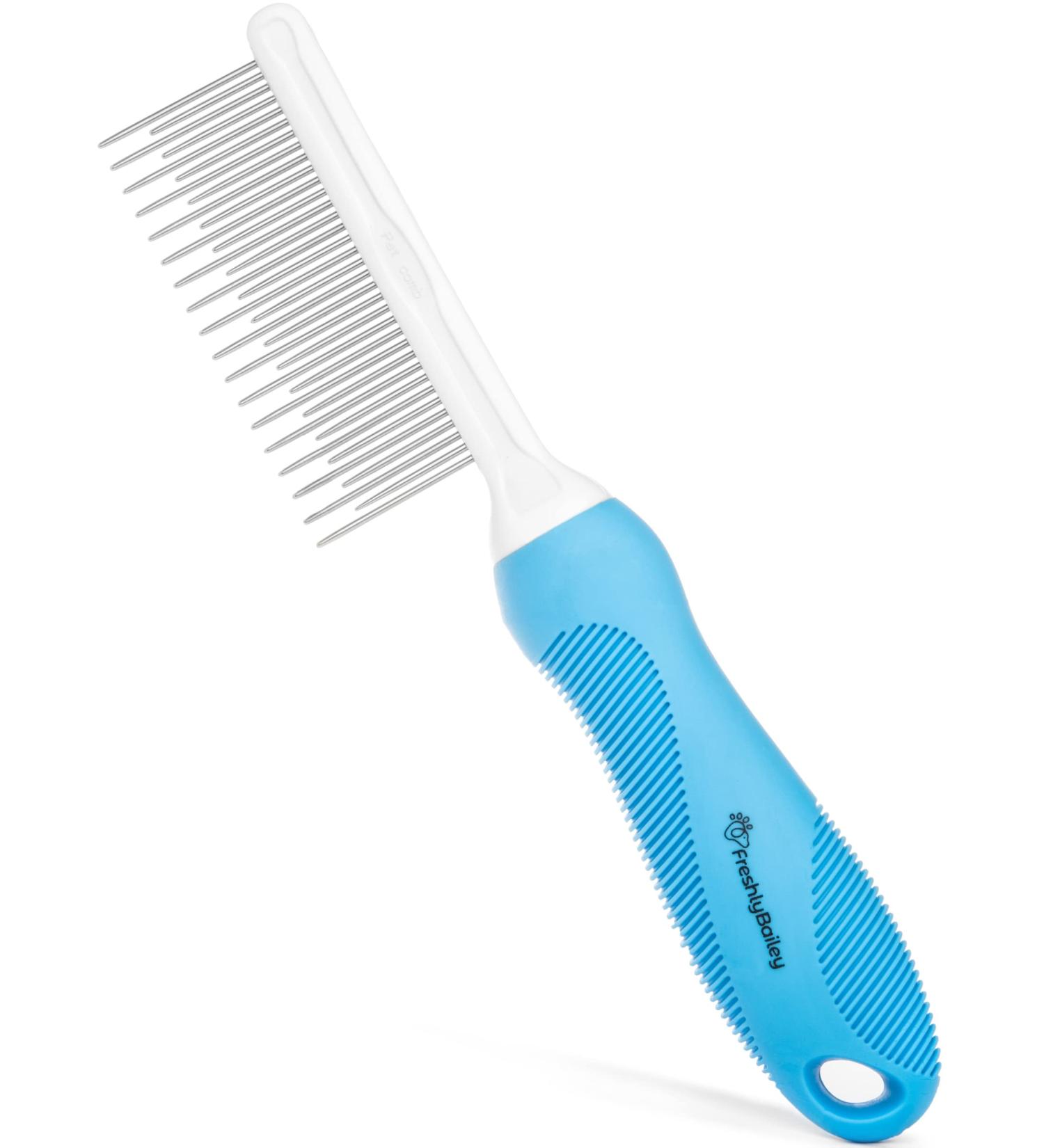 Pet Detangler Brush for Long Haired Cats & Dogs - Best Combs for Grooming, Removes Mats & Prevents Tangles - Ideal for Goldendoodle, Poodle Mixes & Cat Undercoat - Buy Online on GoSupps.com