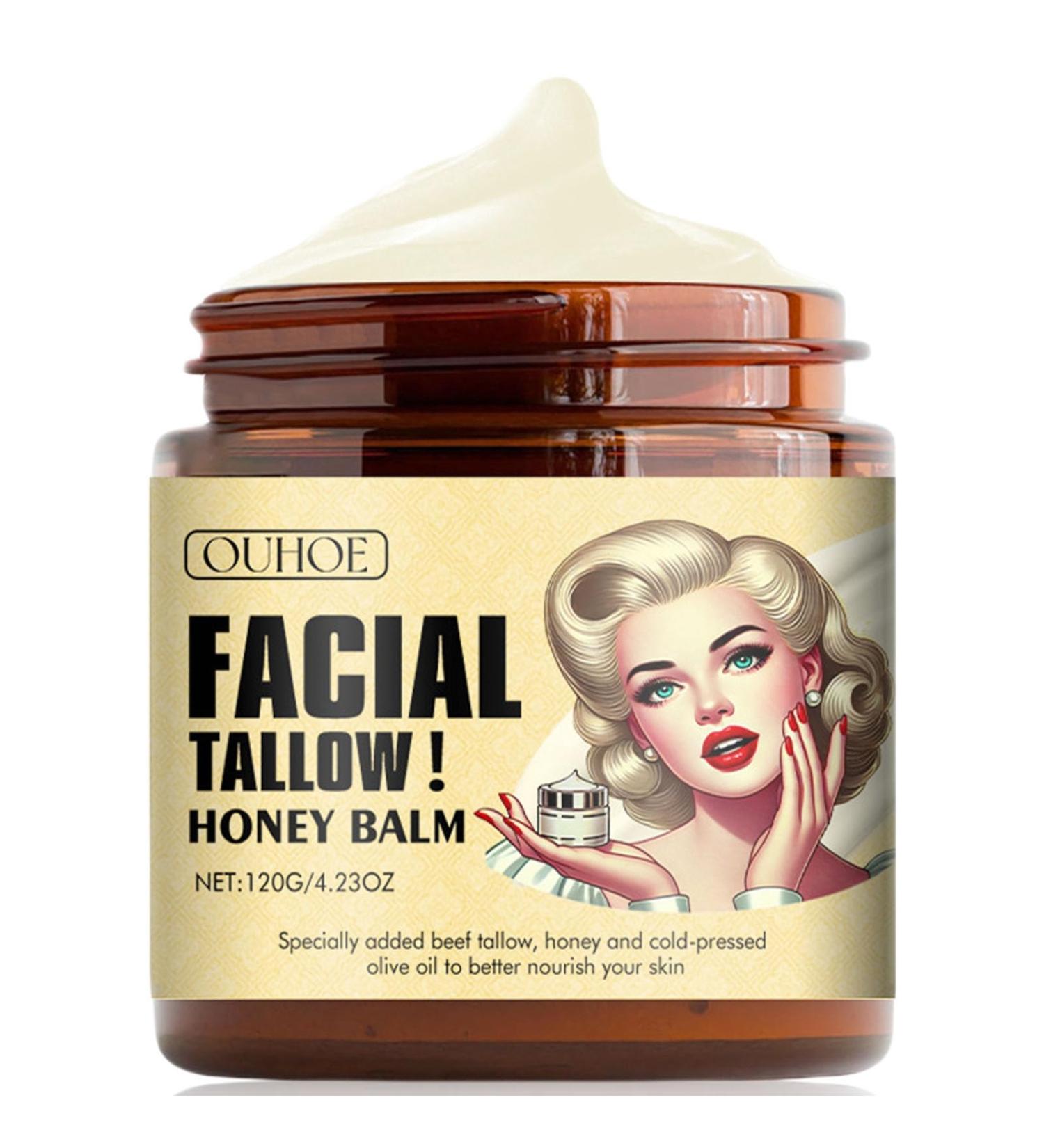 Organic Beef Tallow and Honey Balm | Moisturizer for Dry Skin | 4.23 oz Body Butter - Buy Online on GoSupps.com