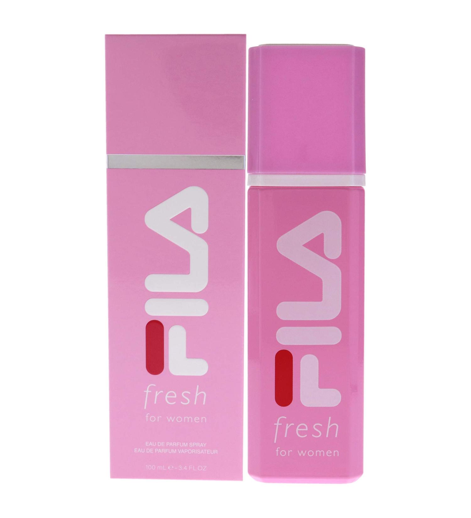 FILA Fresh for Women - Intense Refreshing Designer Body Spray Fragrance - EDP Infused With Notes Of Lemon Strawberry And Rose - Intense Long Lasting Scent Arriving In Pink Glass Bottle - 3.4 Oz 3.4 Ounce (Pack of 1) - Buy Online on GoSupps.com