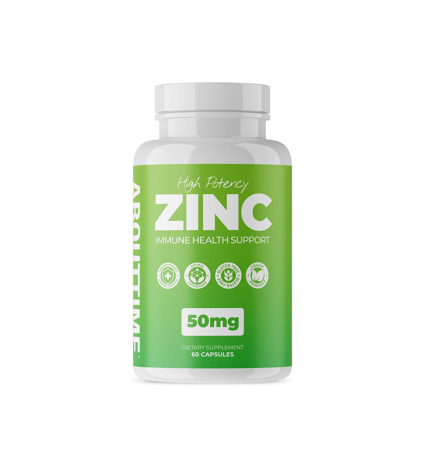 High Potency Zinc Immune Support Supplement - 60 Capsules | 50mg per Serving - Buy Online on GoSupps.com