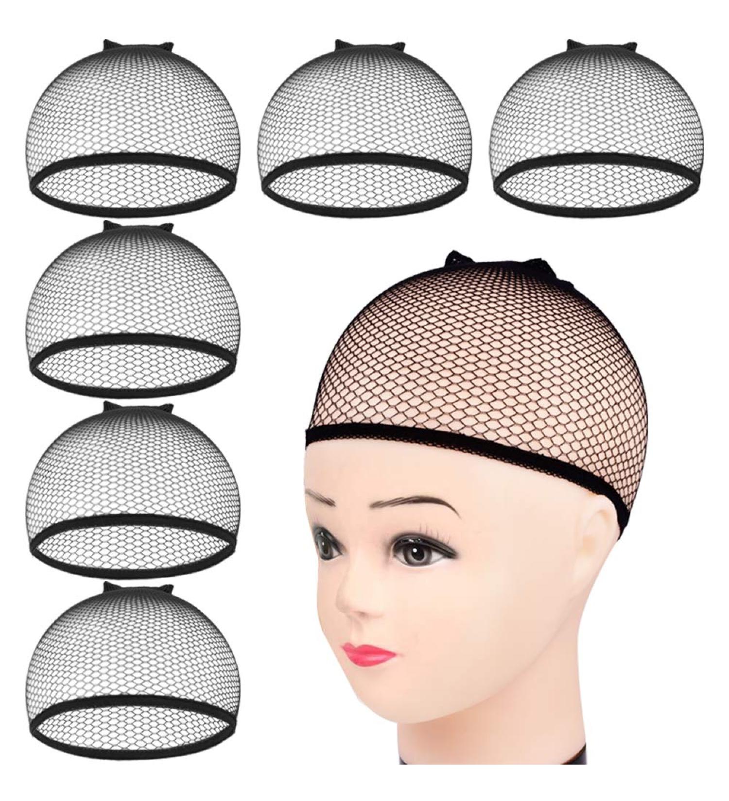 MORGLES 6pcs Black Mesh Net Wig Caps - Weaving Hair Net for Close End Fishnet Wig Cap - Buy Online on GoSupps.com