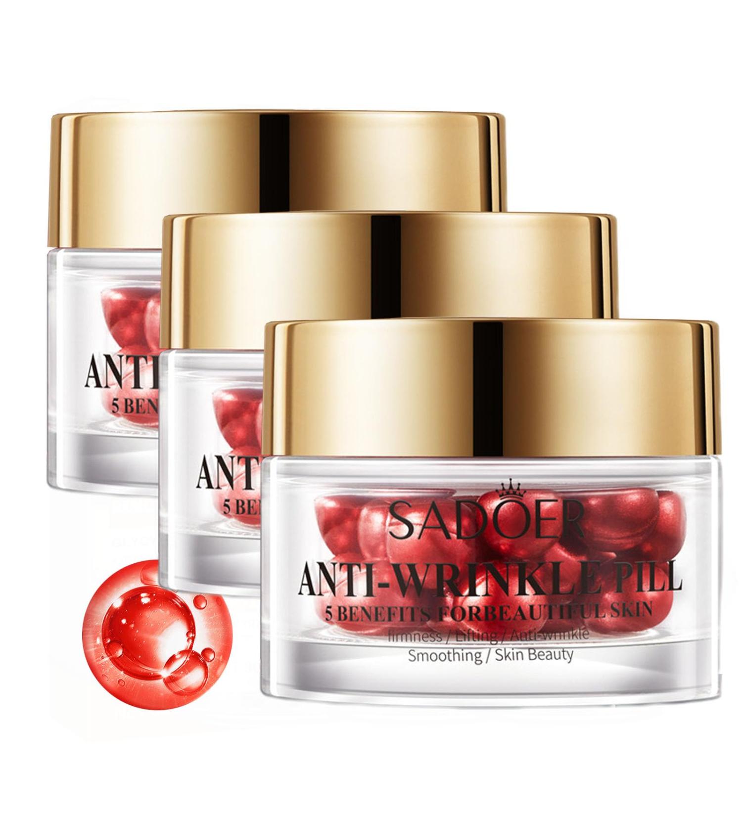 Anti-Wrinkle Pill Serum & Essential Oil - Firming Lifting Anti-Aging Capsules for Delicate Skin | Shop Internationally - Buy Online on GoSupps.com