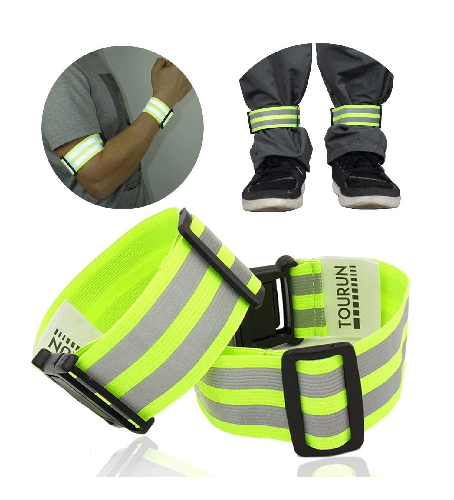 TOURUN Reflective Running Gear Bands - Adjustable Safety Straps for Night Cycling and Running - Buy Online on GoSupps.com