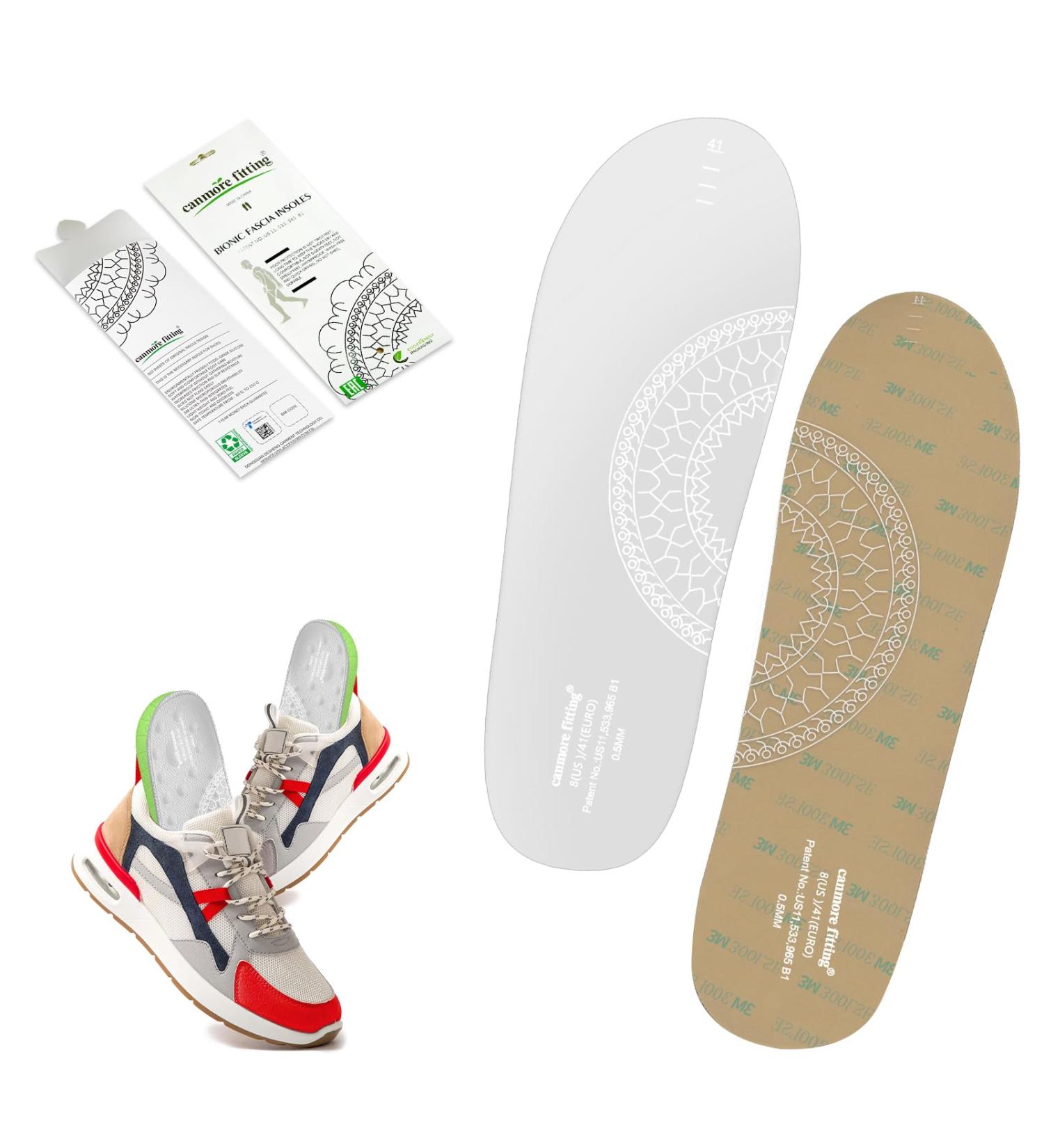 Silicone Self-Adhesive Insoles for Sneakers - Relieve Plantar Fasciitis Anti-Odor Comfortable & Dry - Size M (4.5-10/W:9-12) - 1 Pair - Buy Online on GoSupps.com