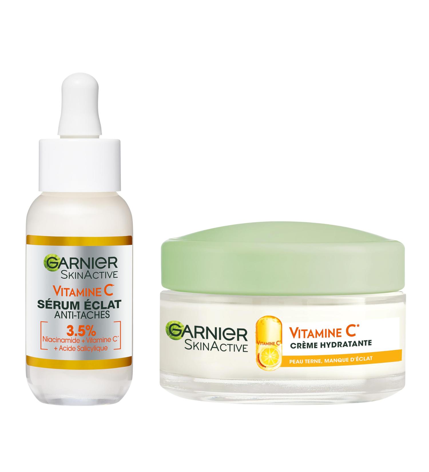  Garnier GARNIER Skin Active - Daily Radiance Routine - Anti-Dark Spot Radiance Serum + Organic Moisturizing Cream - Formulas Enriched with Vitamin C Salicylic Acid & Niacinamide - Dry & Dull Skin - Buy Online on GoSupps.com