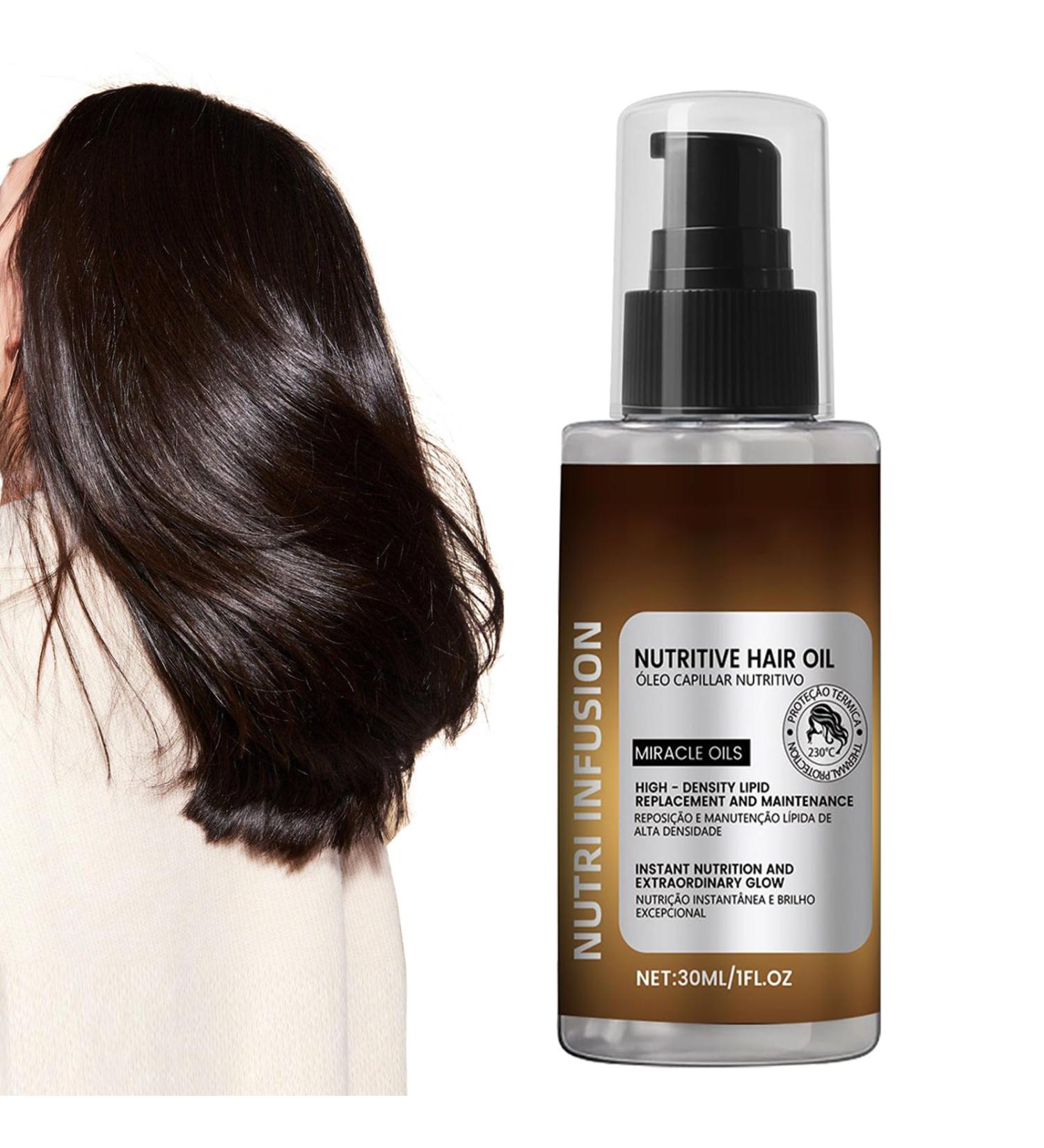  Generisch Hair oil for dry hair - 30ml anti-frizz oil - Non-greasy repair solution for split ends smoothing shine volume - Daily care - Buy Online on GoSupps.com