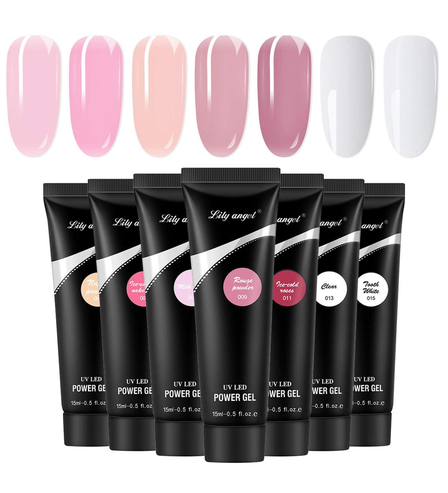 Nail Extension Glue Set UV Gel with Nail Lights and Shiny Odorless Crystal Model Gel - Buy Online on GoSupps.com