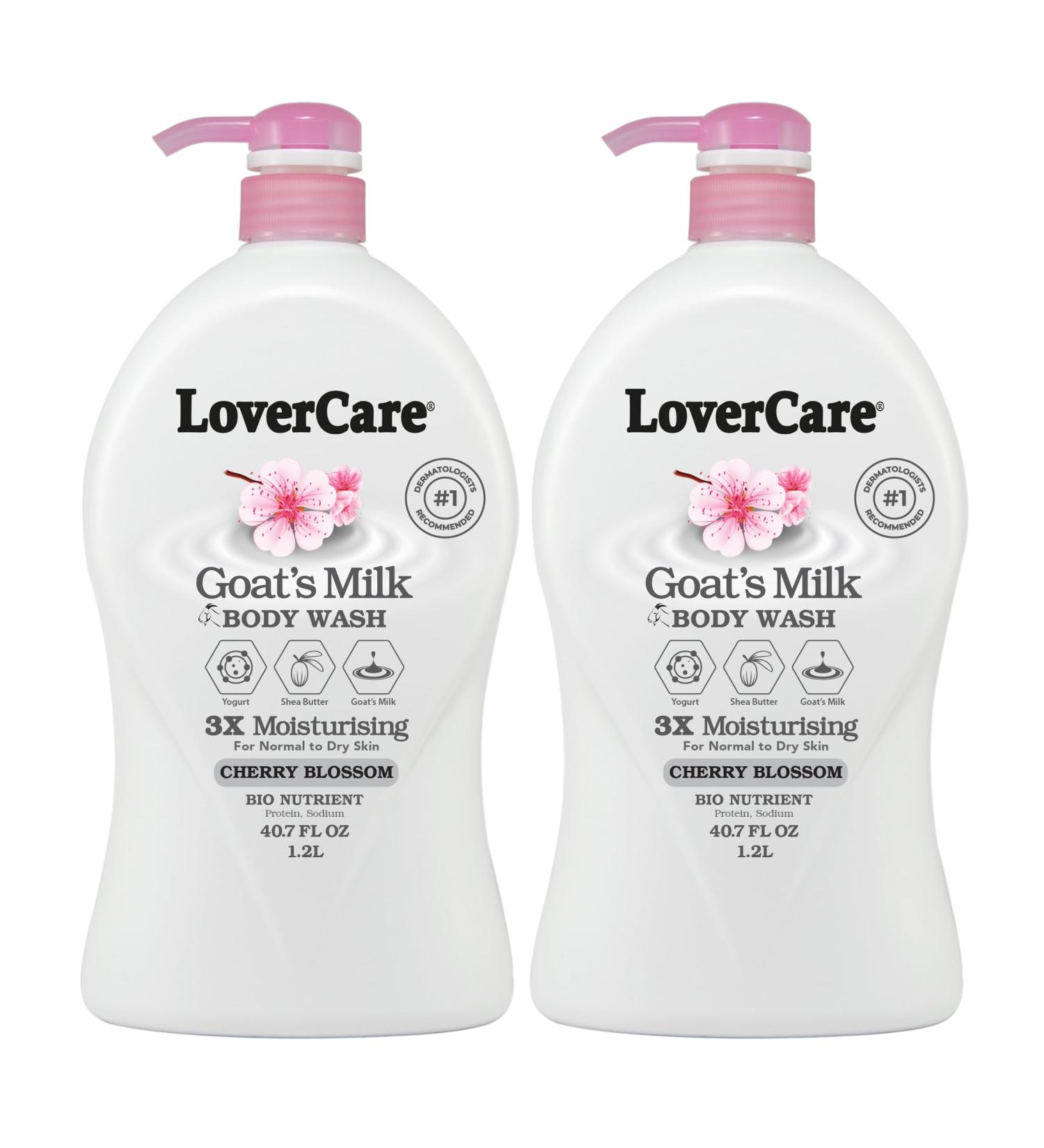 Lovercare 2-PACK Goat's Milk Cherry Blossom Body Wash 2 x 40.7 Fl.Oz. - Buy Online on GoSupps.com