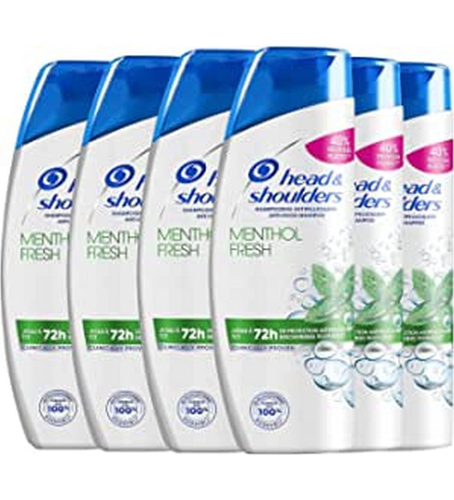 Head & Shoulders Menthol Fresh Anti-Dandruff Shampoo Deeply Cleanses Hair and Scalp Fresh Minty Sensation Pack of 6x285 ml - Buy Online on GoSupps.com